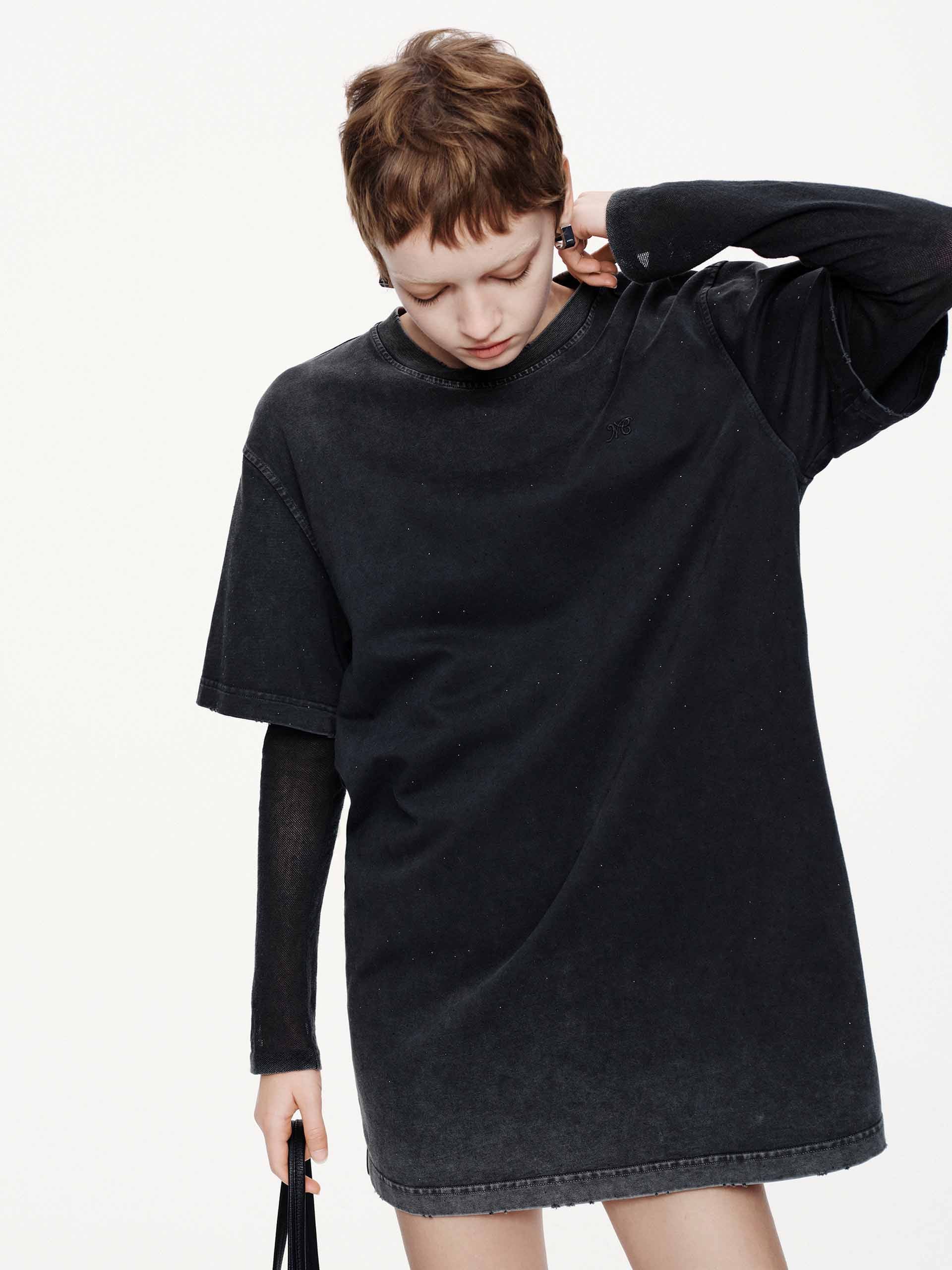Hotfix Rhinestone T-shirt Dress - Image 15