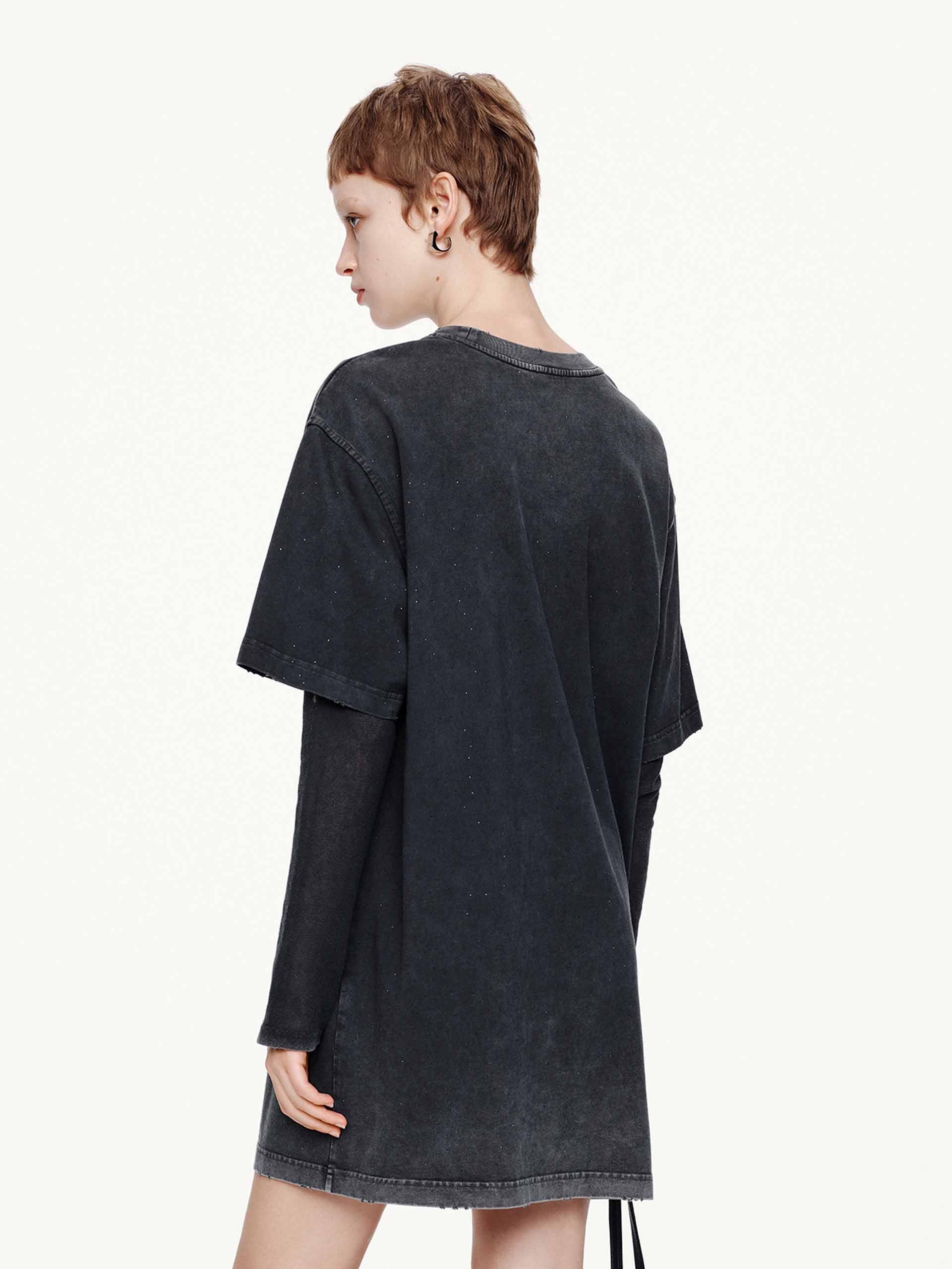Hotfix Rhinestone T-shirt Dress - Image 16