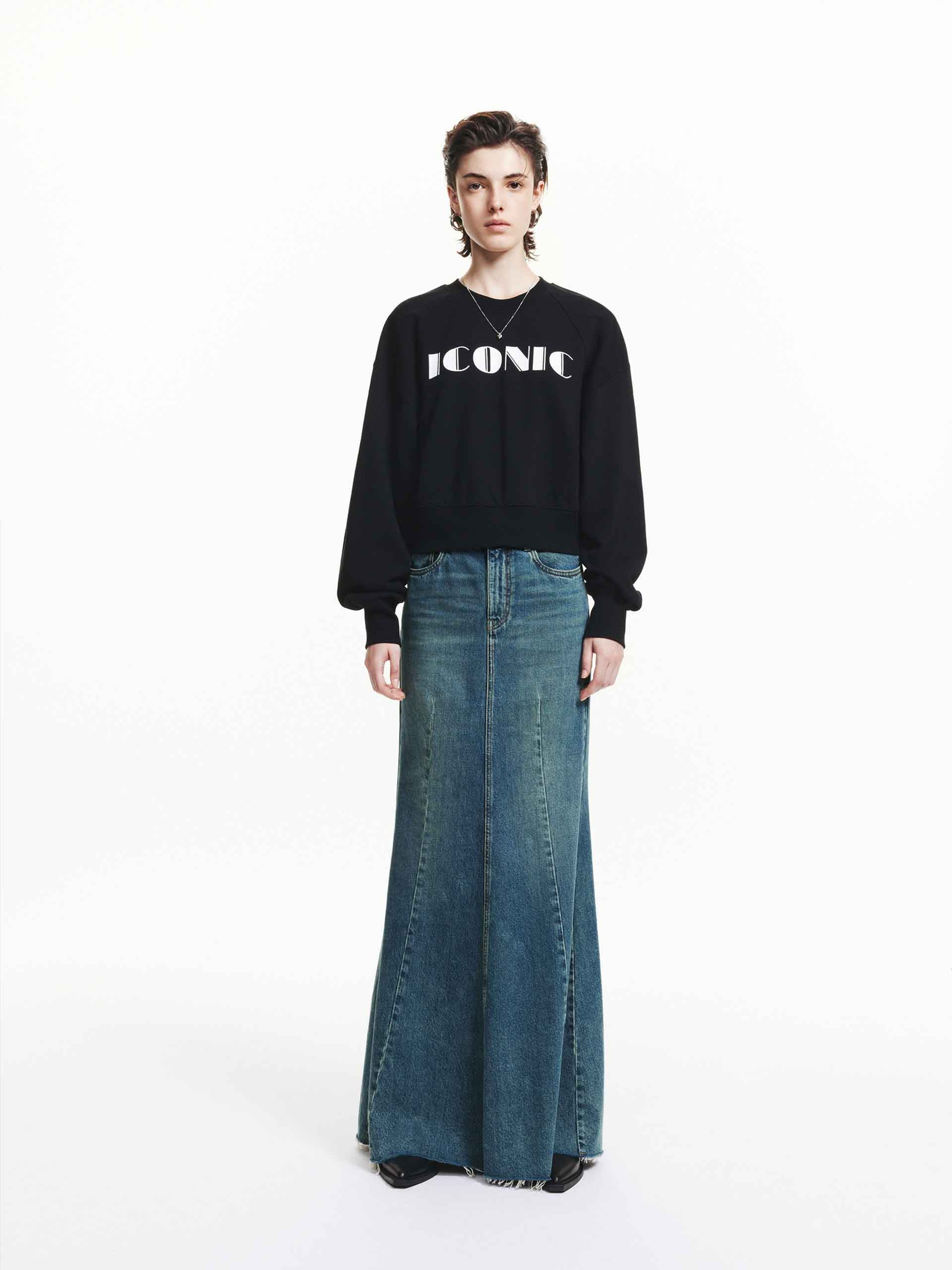 Letter Print Cotton Sweatshirt - Image 10