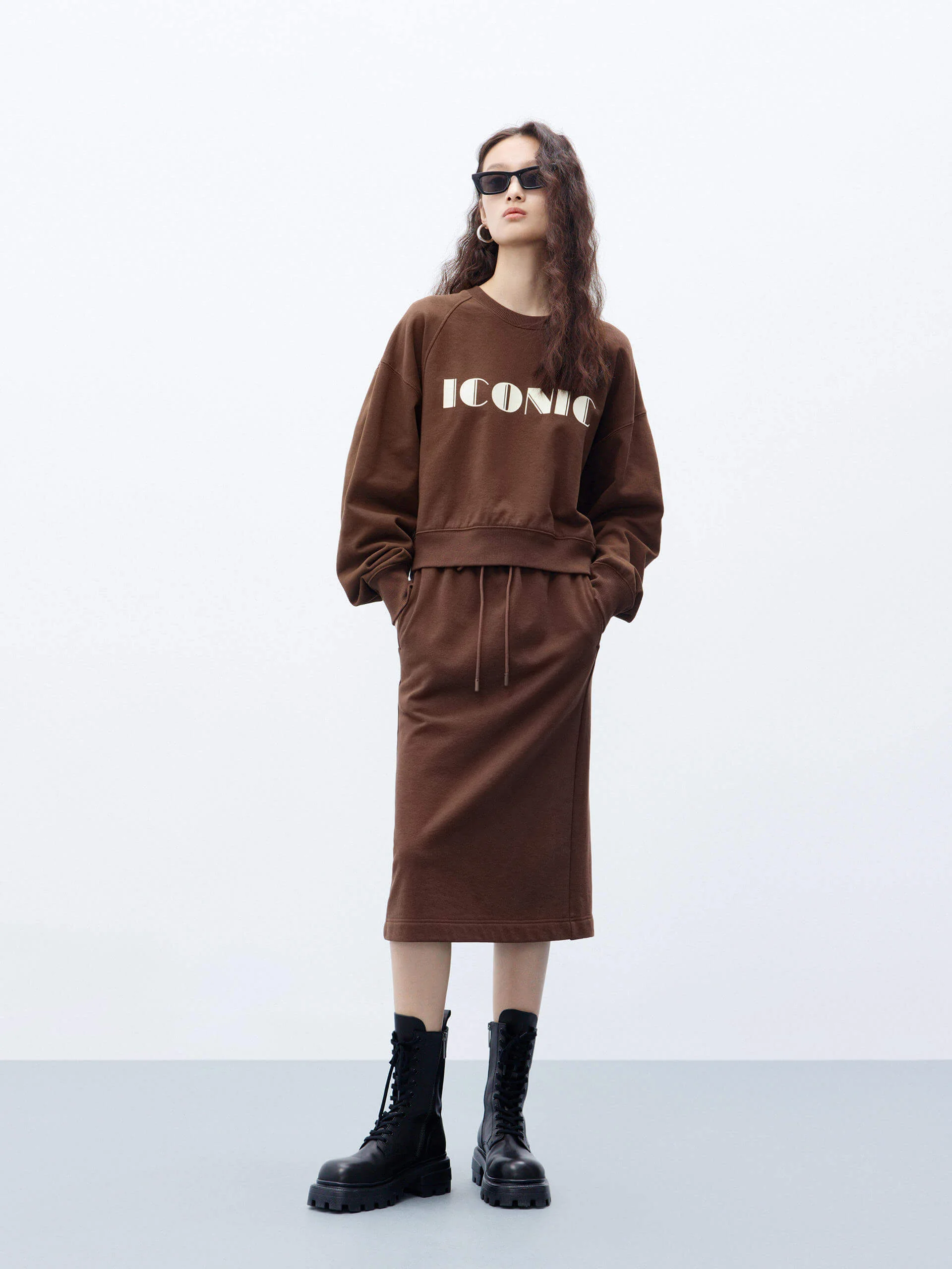 Letter Print Cotton Sweatshirt - Image 13