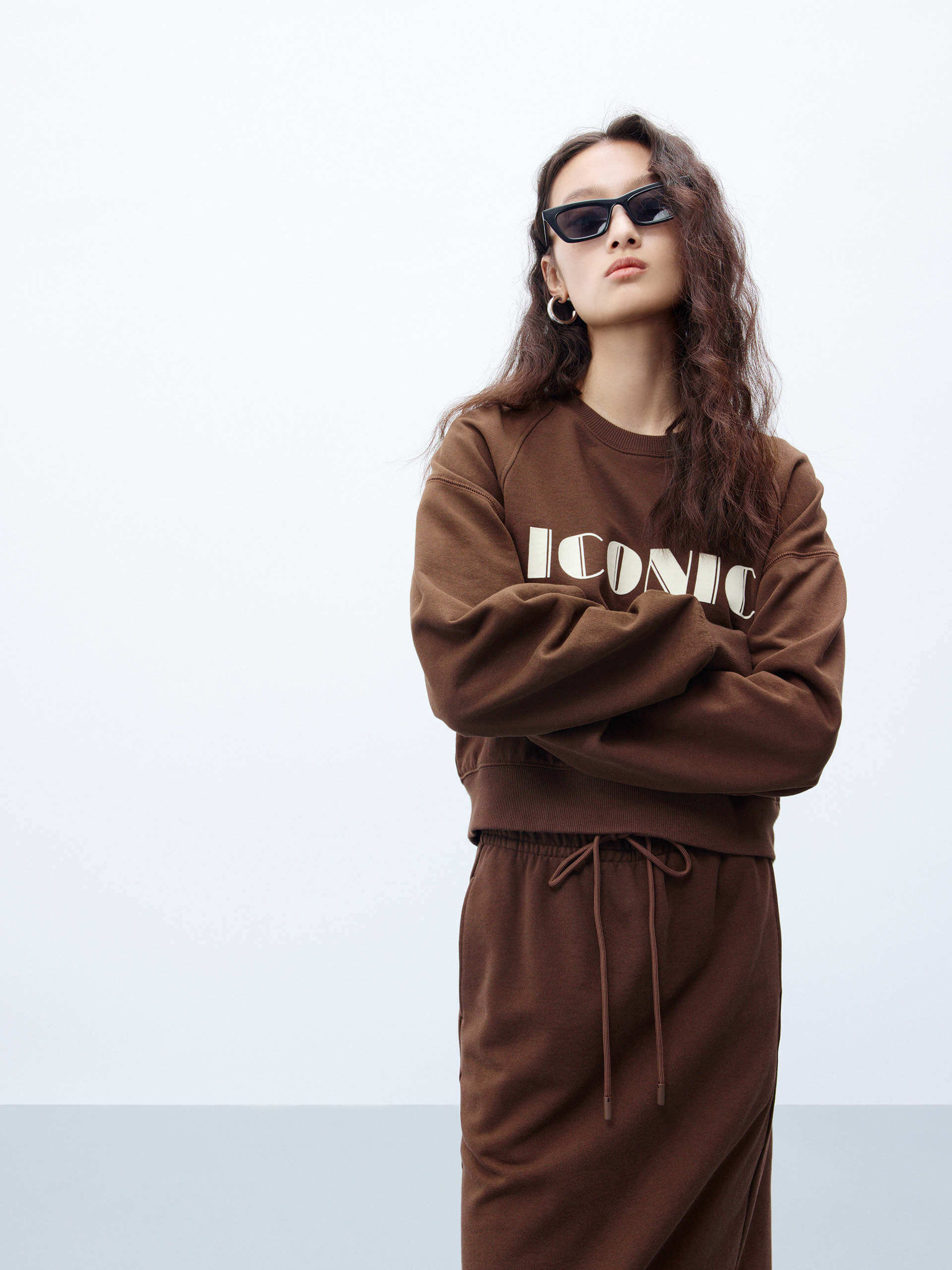 Letter Print Cotton Sweatshirt - Image 18