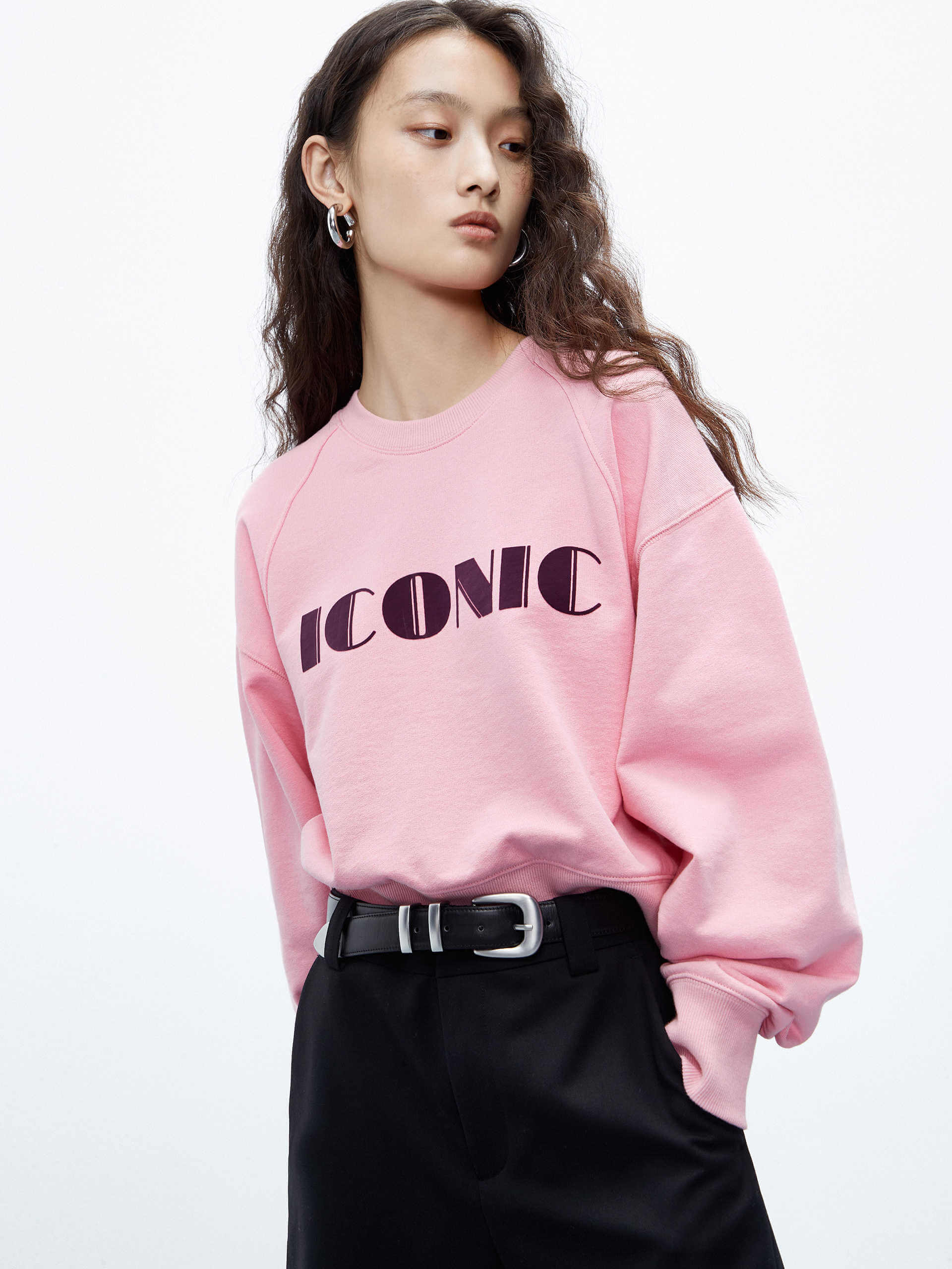 Letter Print Cotton Sweatshirt - Image 20