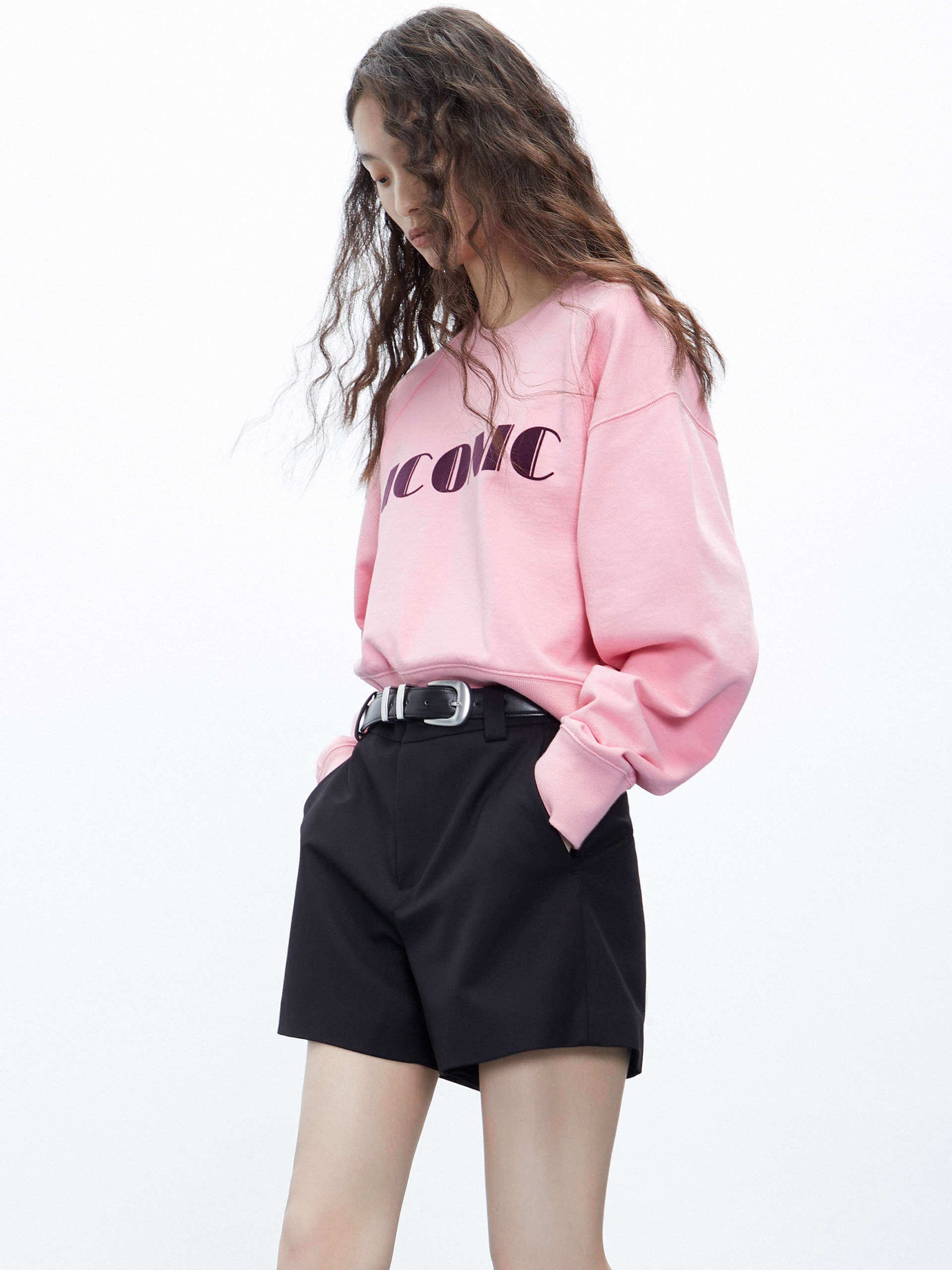 Letter Print Cotton Sweatshirt - Image 25