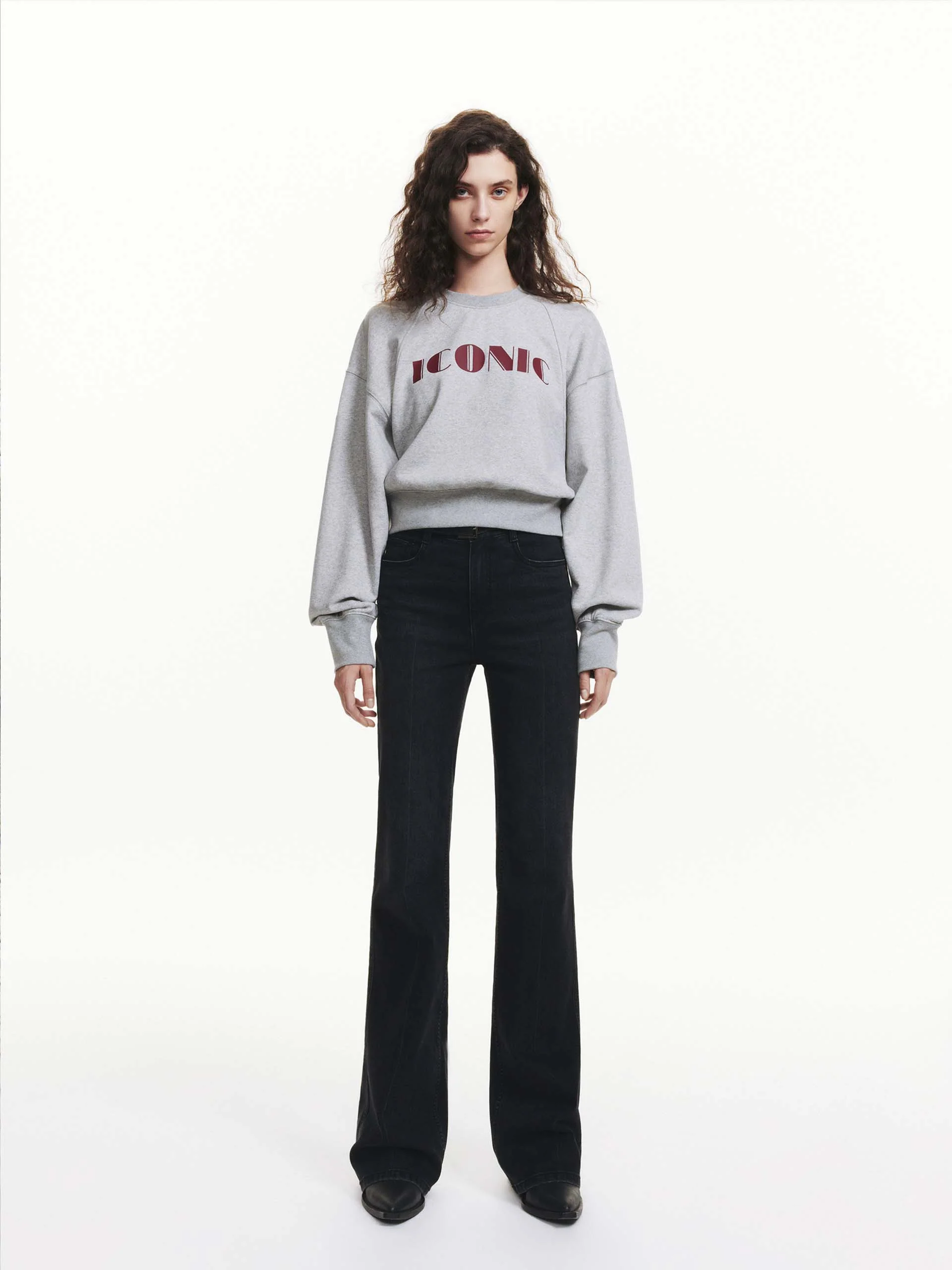 Letter Print Cotton Sweatshirt - Image 4