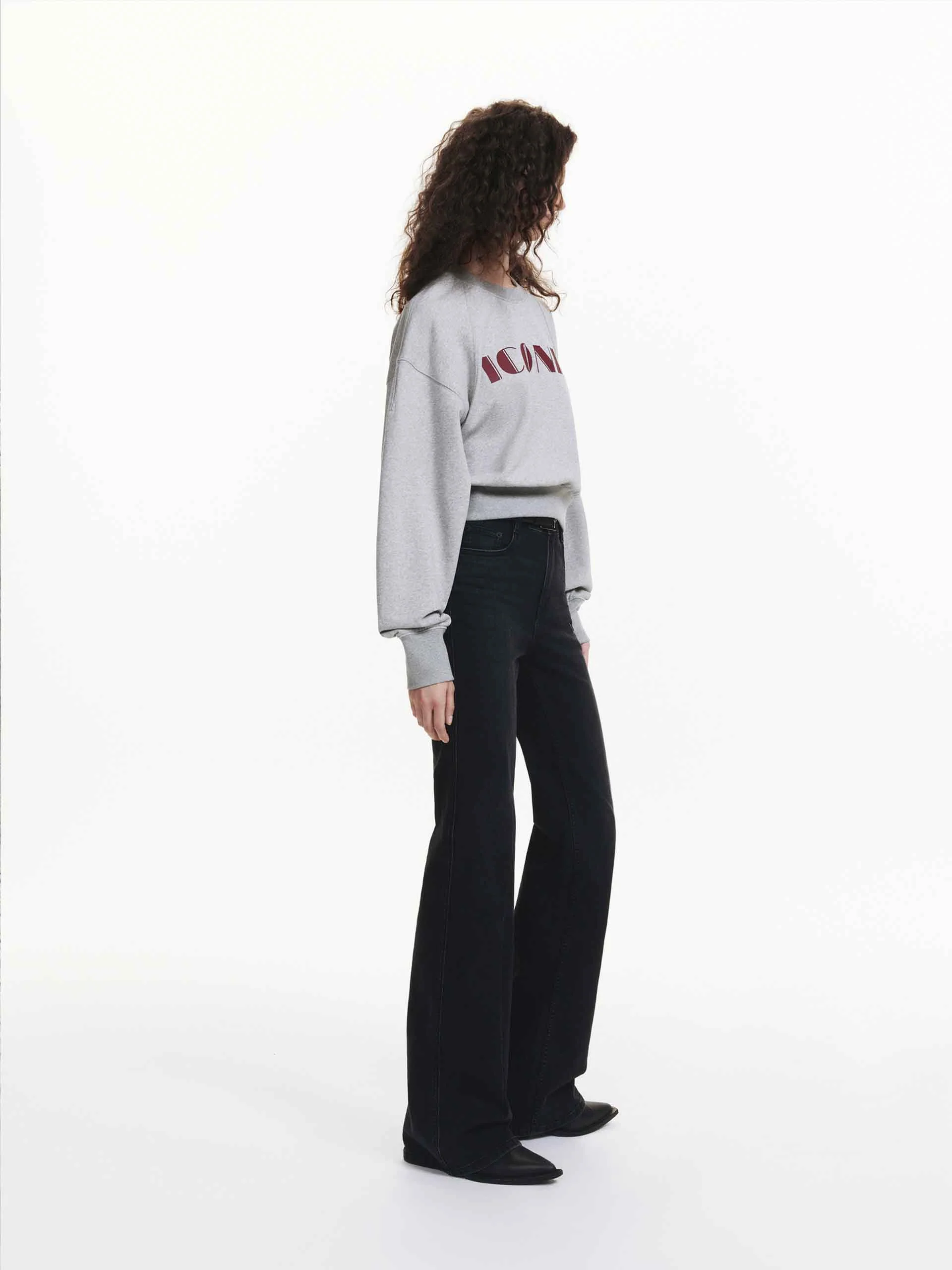 Letter Print Cotton Sweatshirt - Image 5