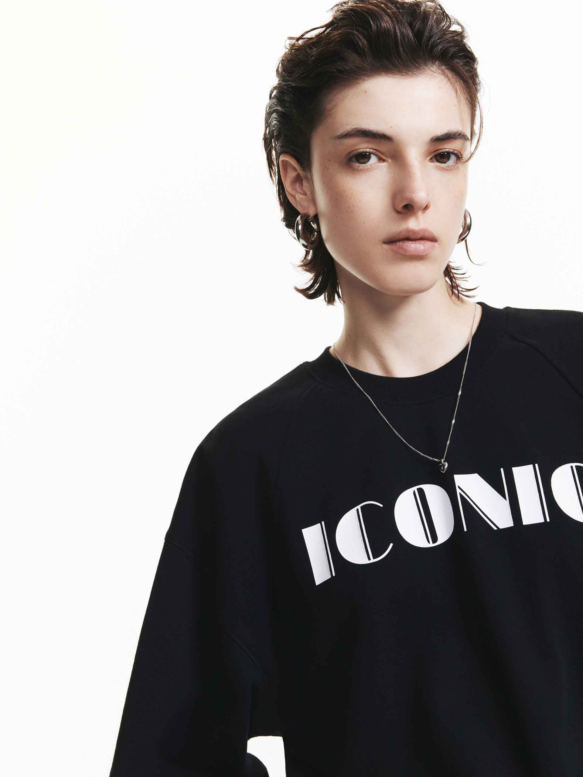 Letter Print Cotton Sweatshirt - Image 6