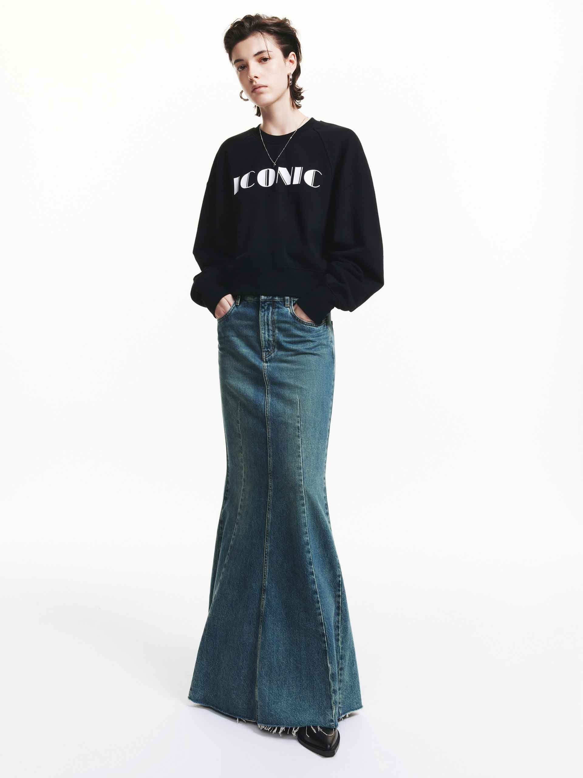 Letter Print Cotton Sweatshirt - Image 7