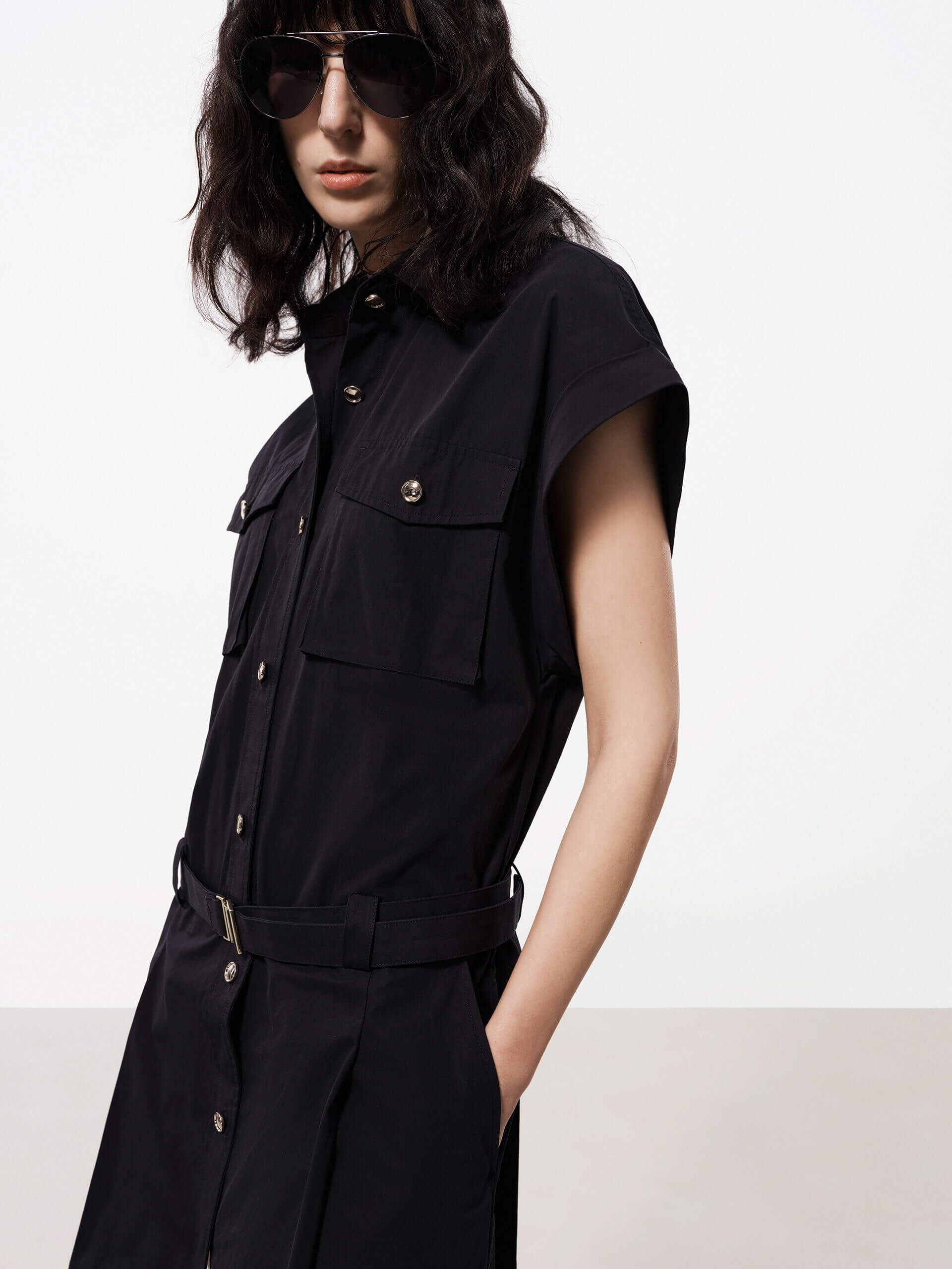 Include Belt Cotton Dress - Image 11