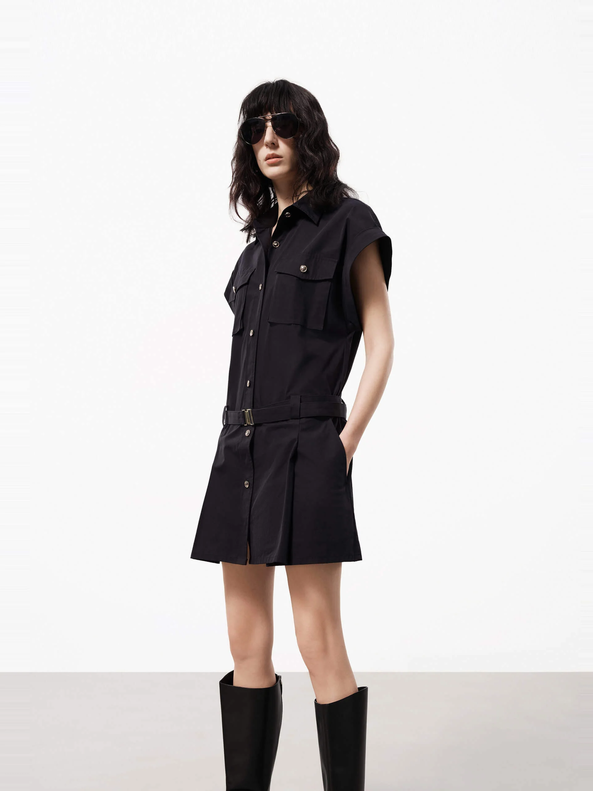 Include Belt Cotton Dress - Image 16