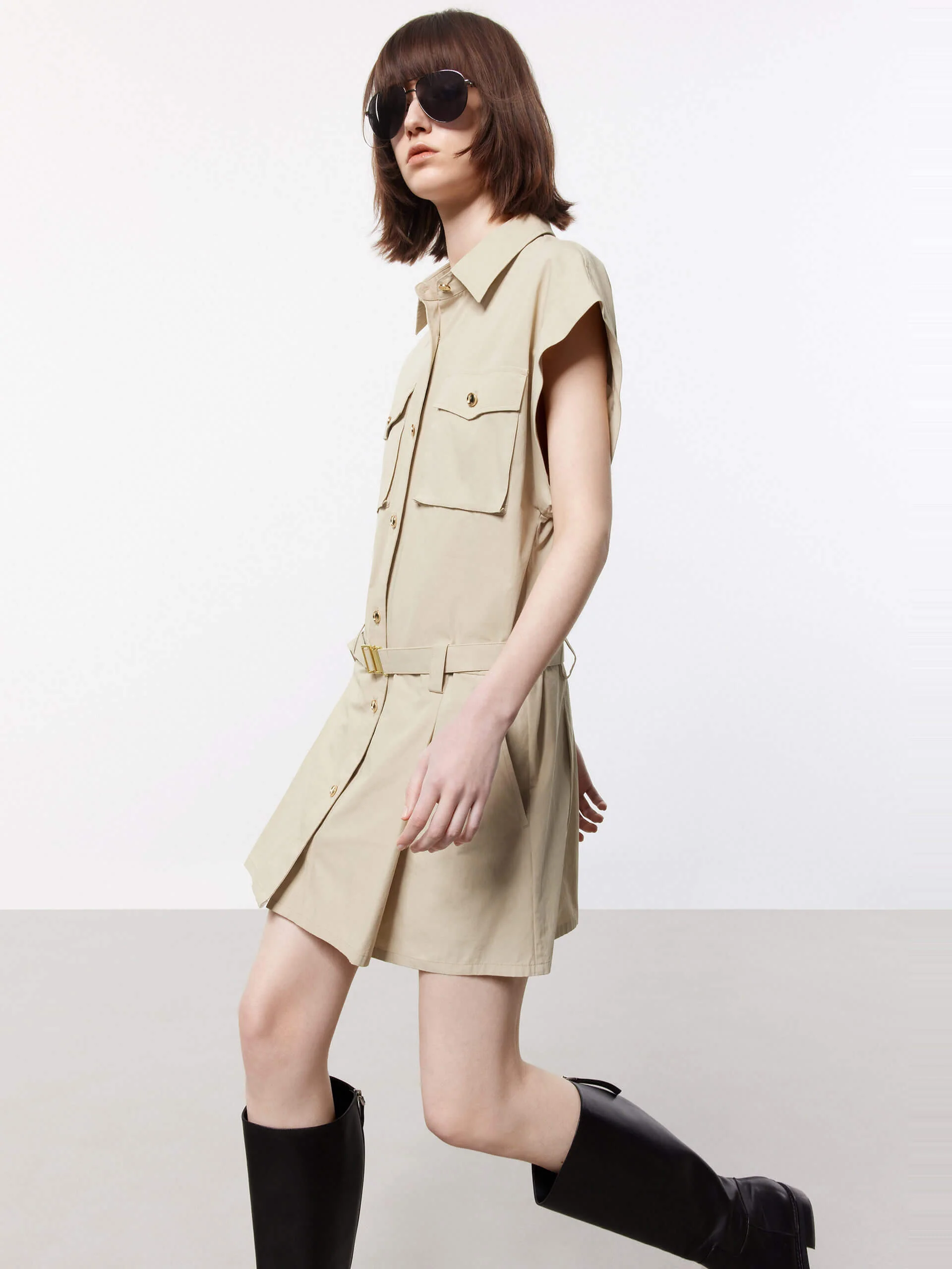 Include Belt Cotton Dress - Image 6