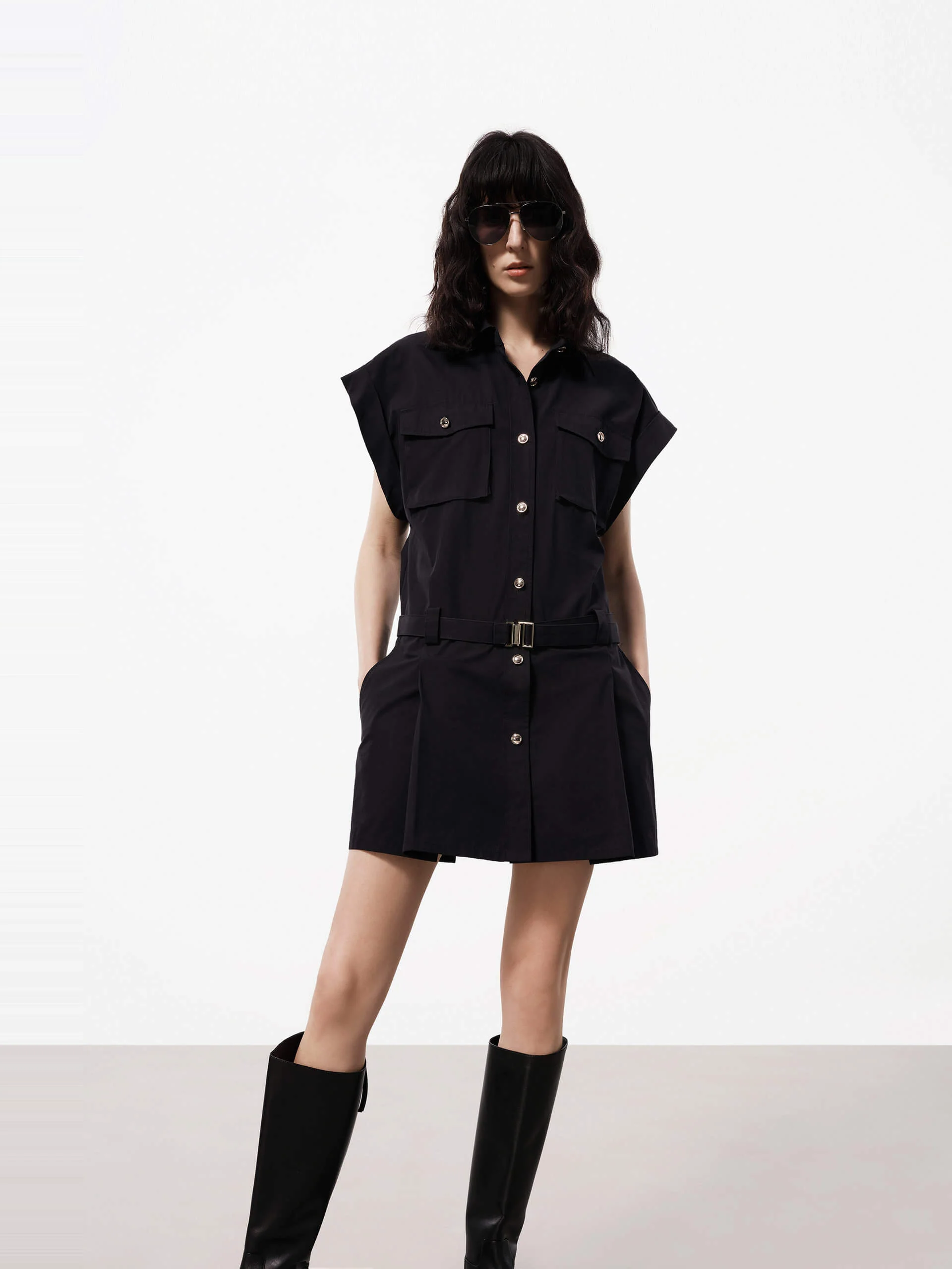 Include Belt Cotton Dress - Image 9