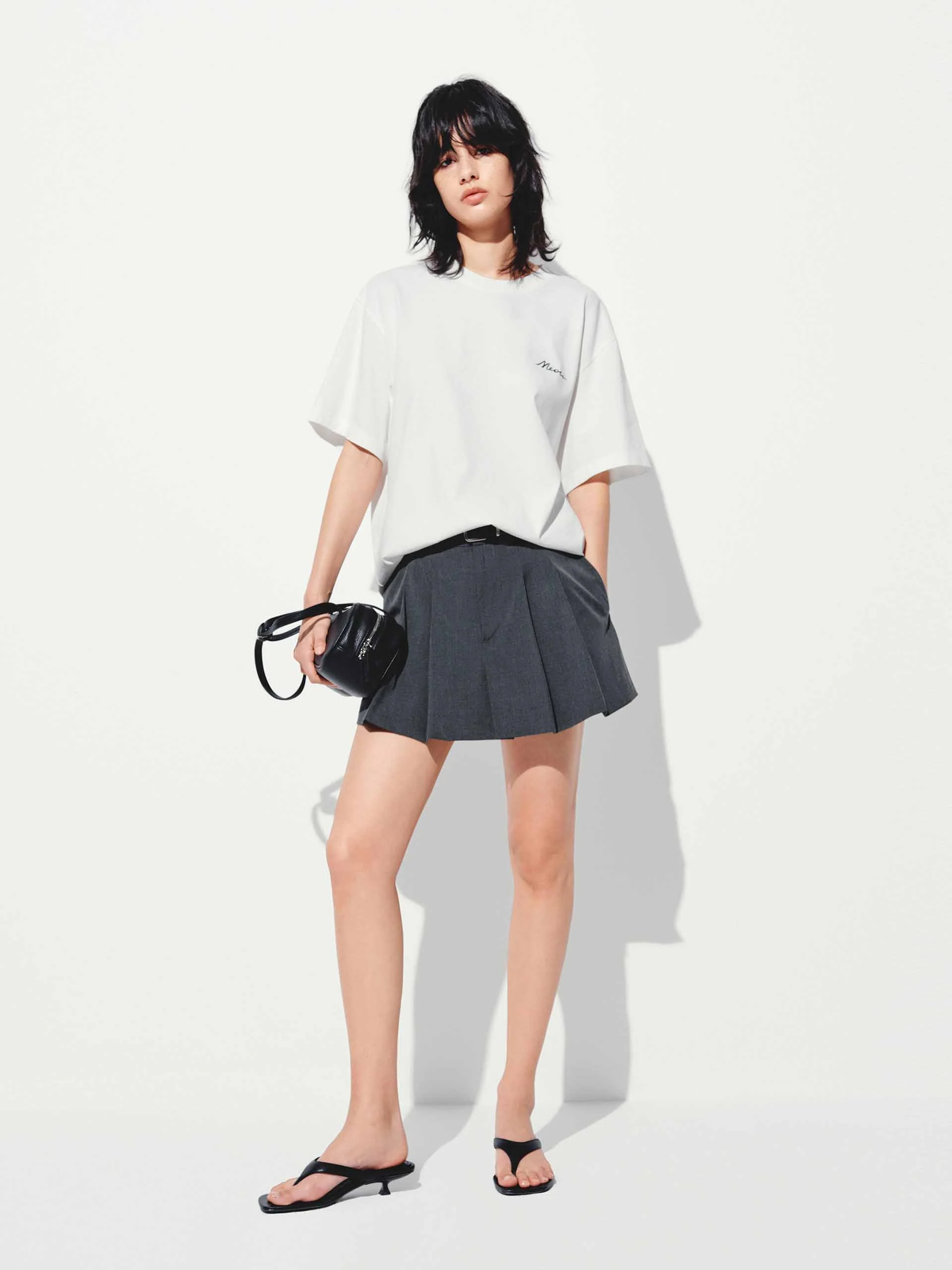 Include Belt Pleated Mini Skirt - Image 2