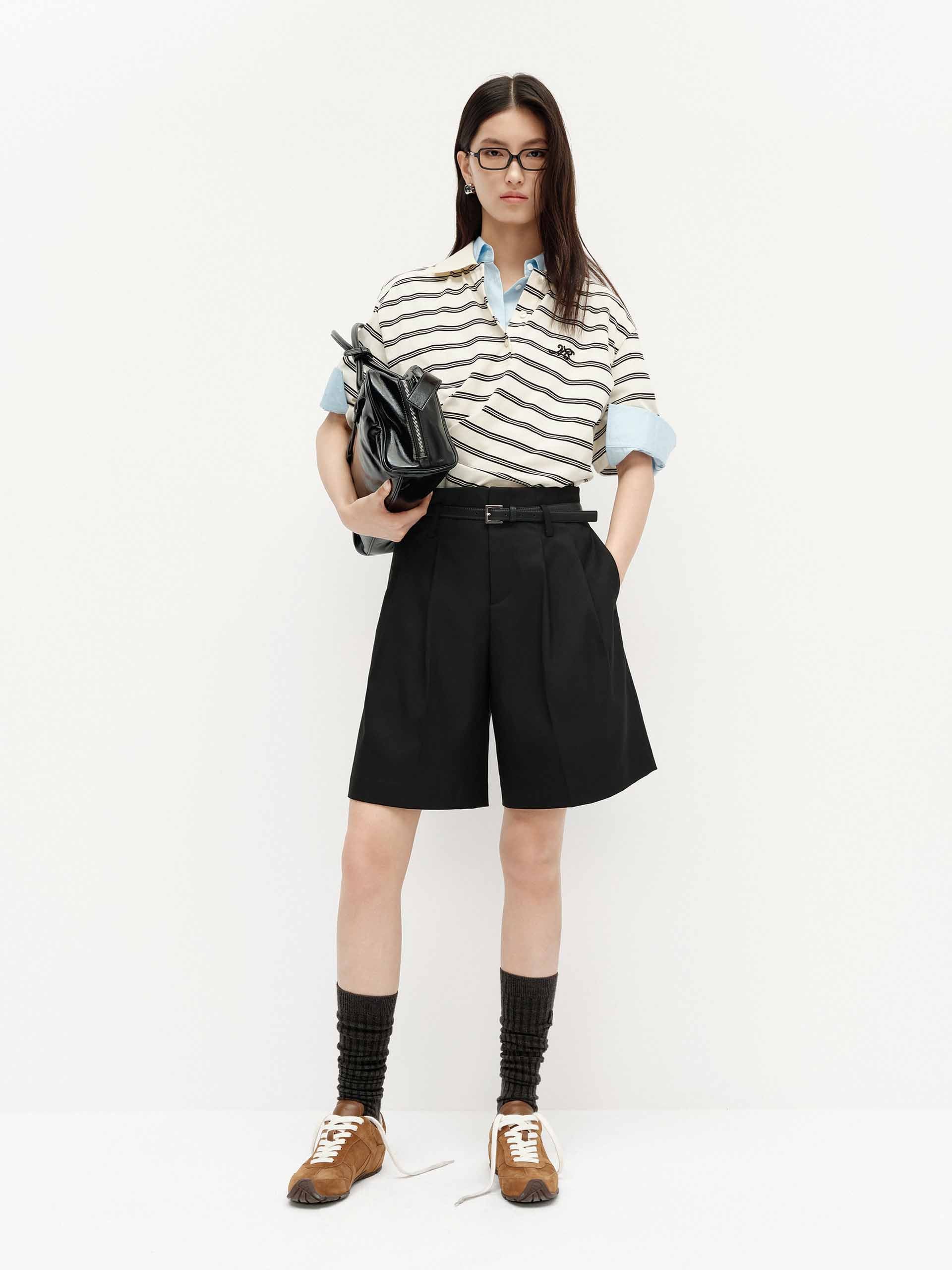 Include Belt Tailored Shorts - Image 2