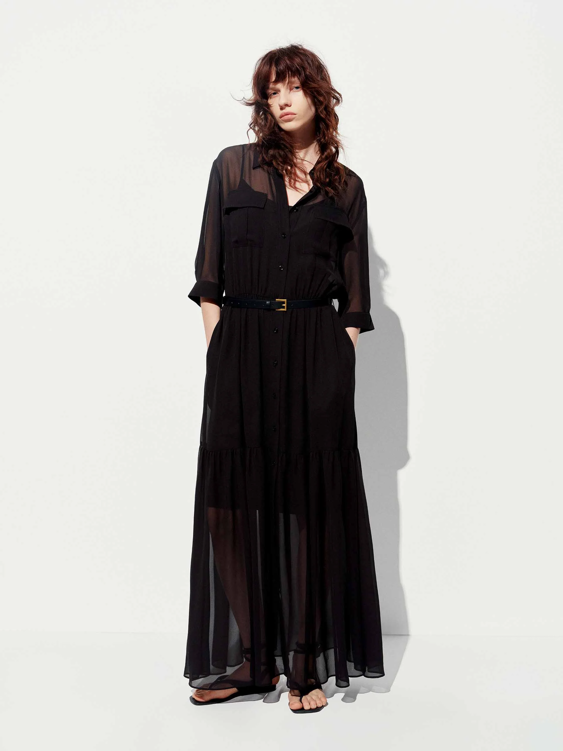 Include Belt Two Piece Dress