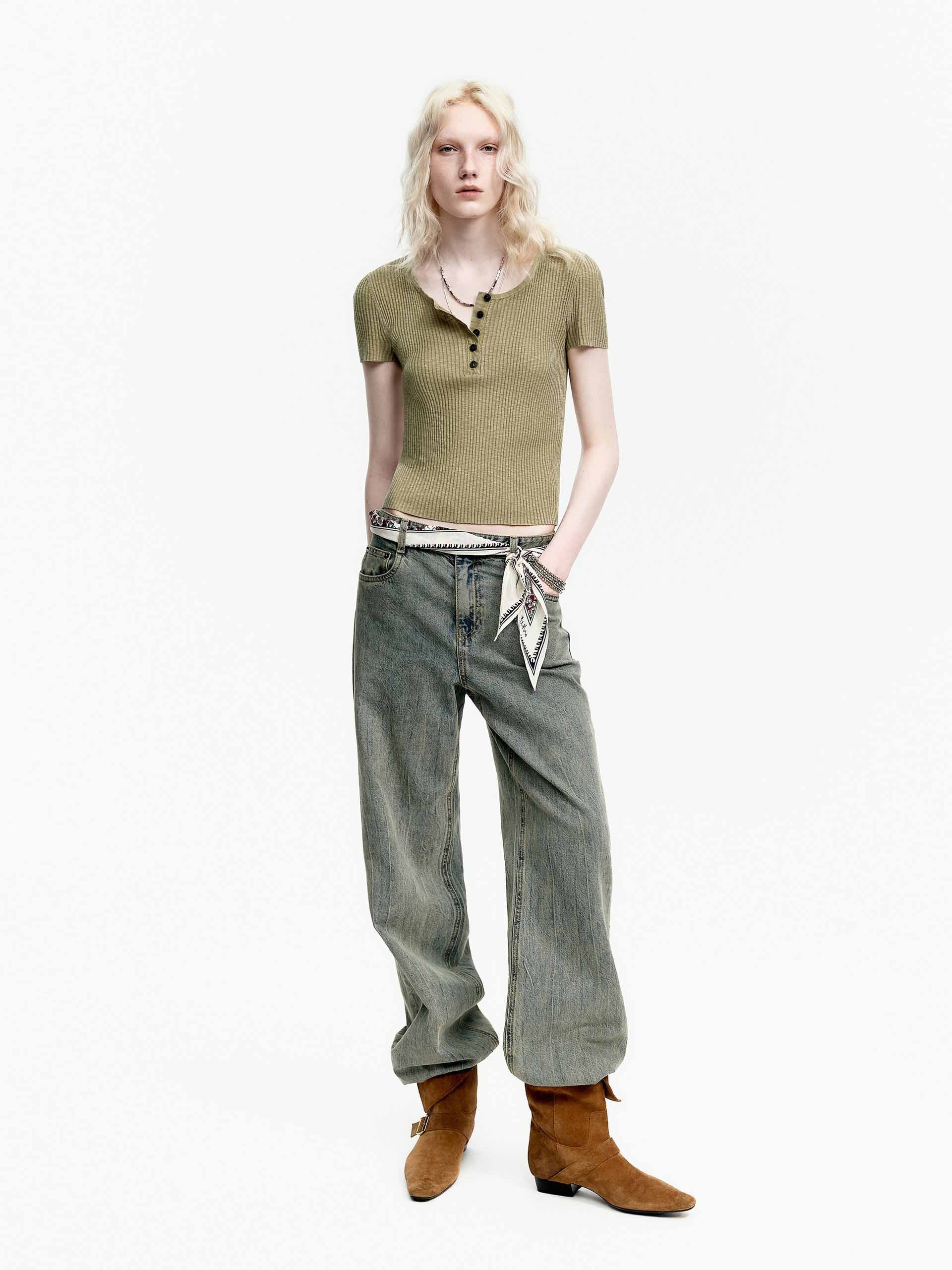 Include Linen Ribbed Knit Top - Image 2
