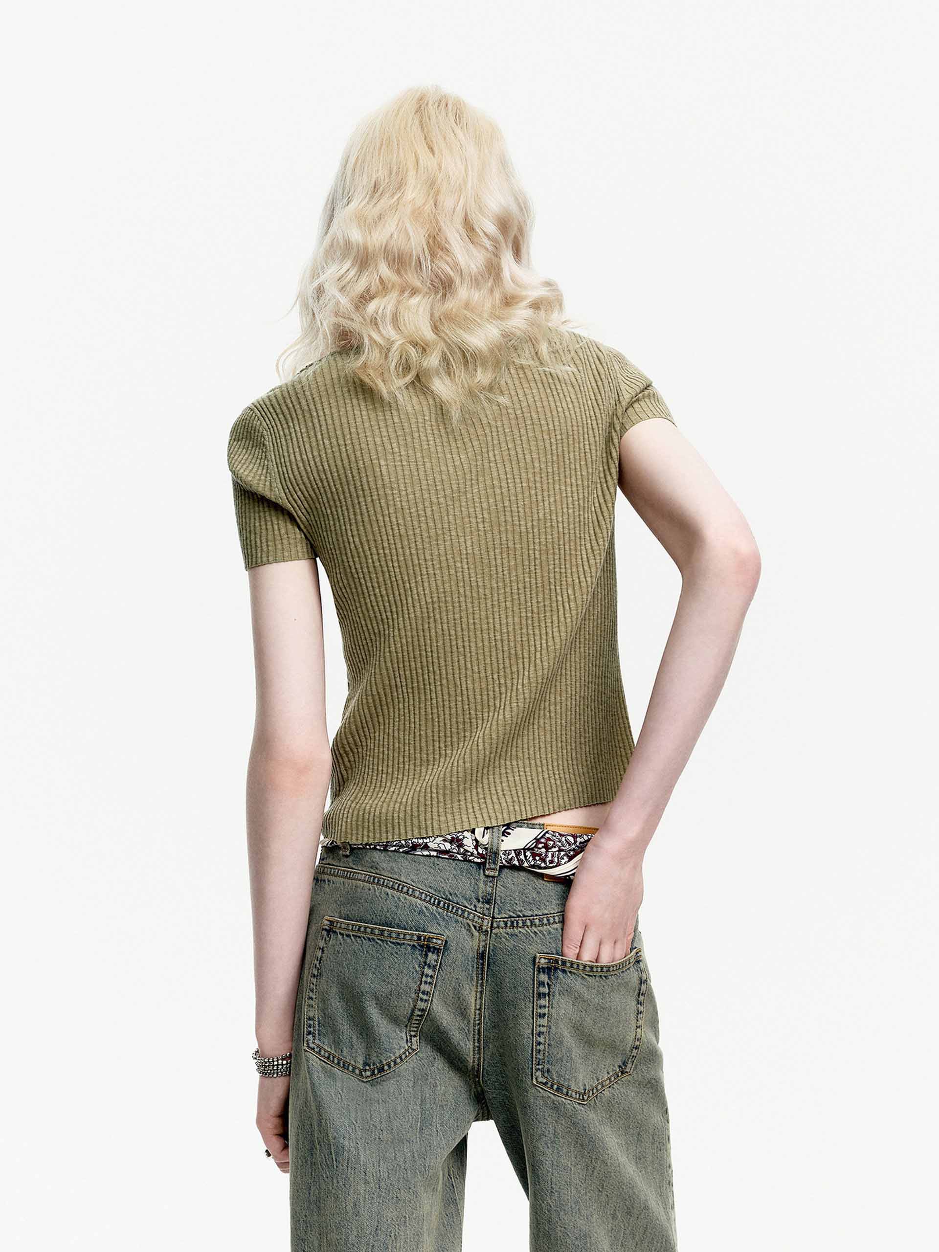 Include Linen Ribbed Knit Top - Image 3