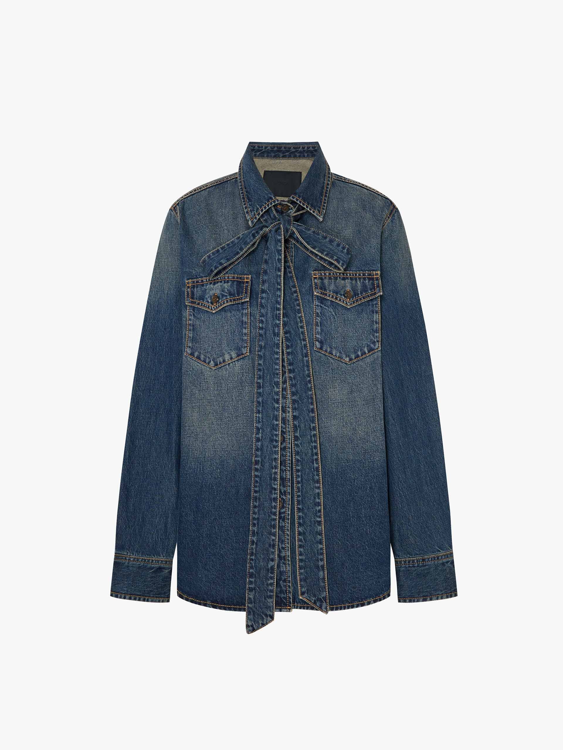 Include Necktie Denim Shirt - Image 5