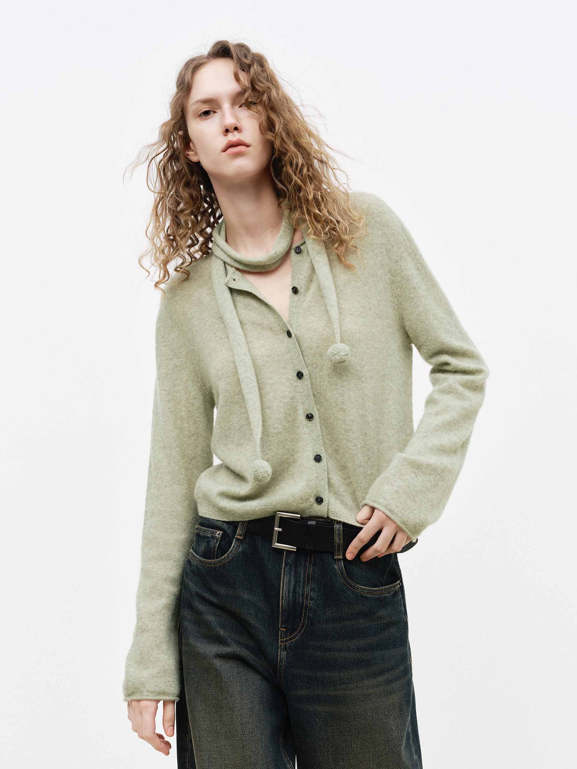 Include Scarf Button Cardigan - Image 11