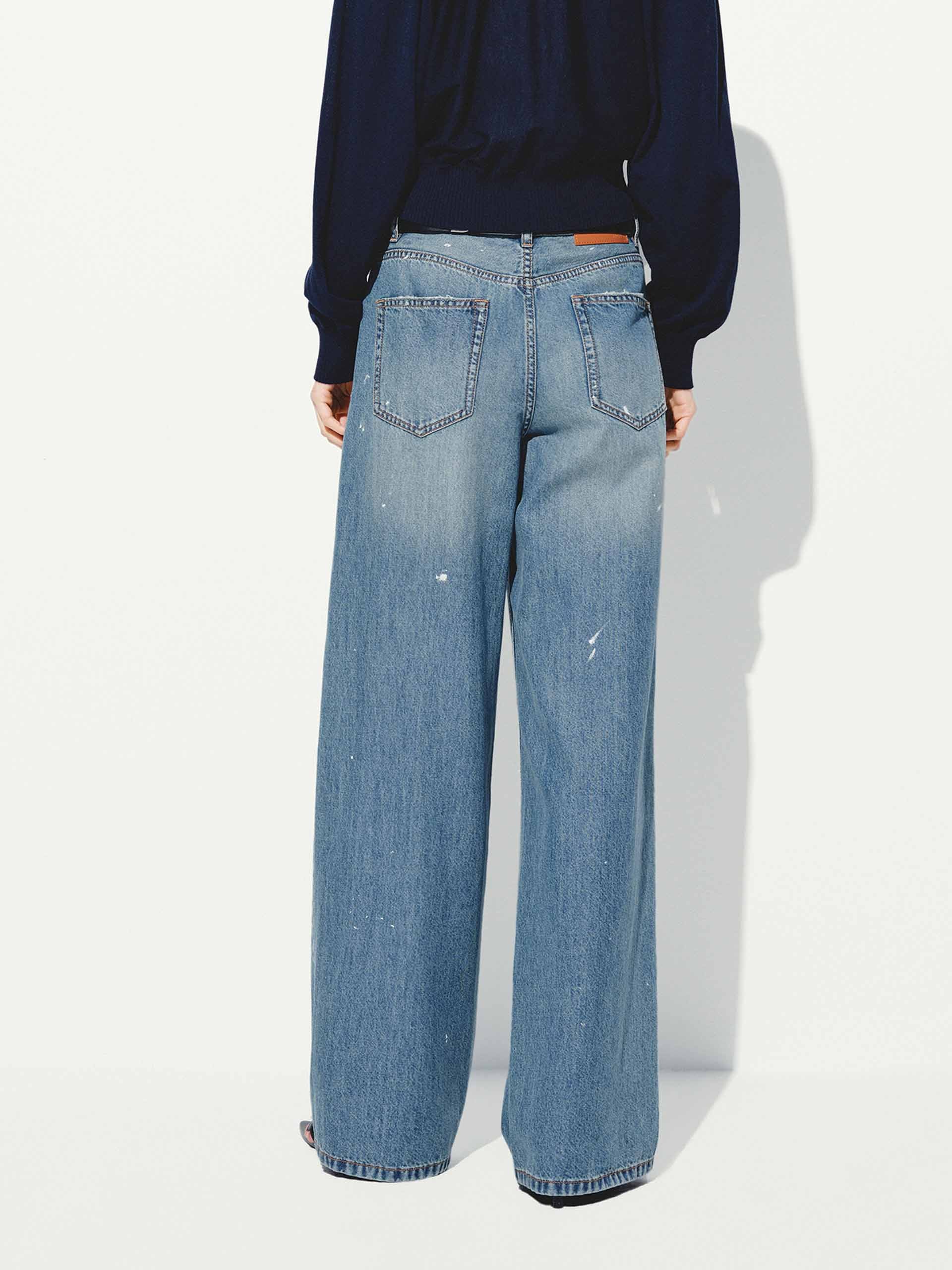 Ink-splashed Straight Jeans - Image 6