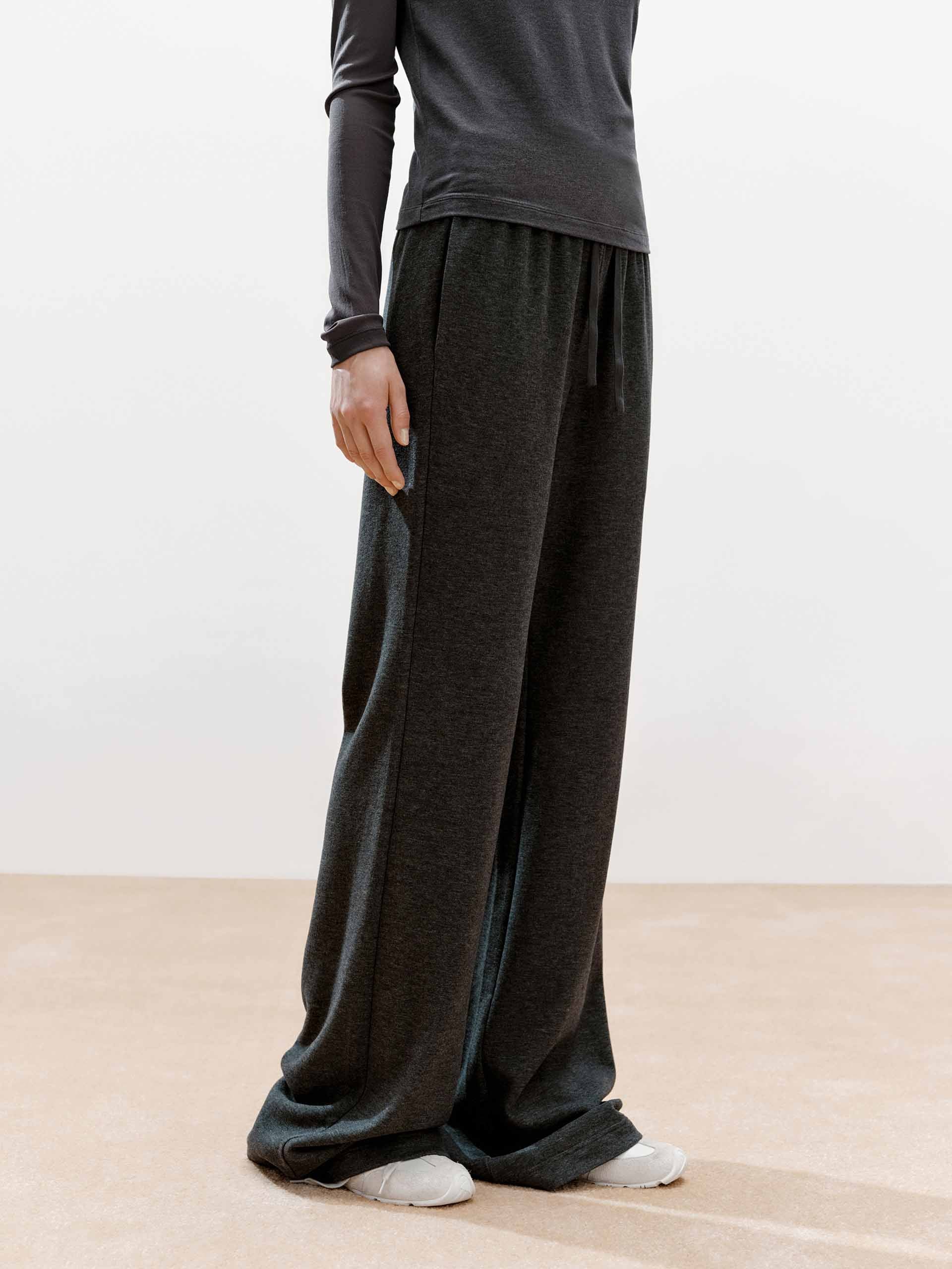 Inner Drawstring Flared Trousers - Image 3