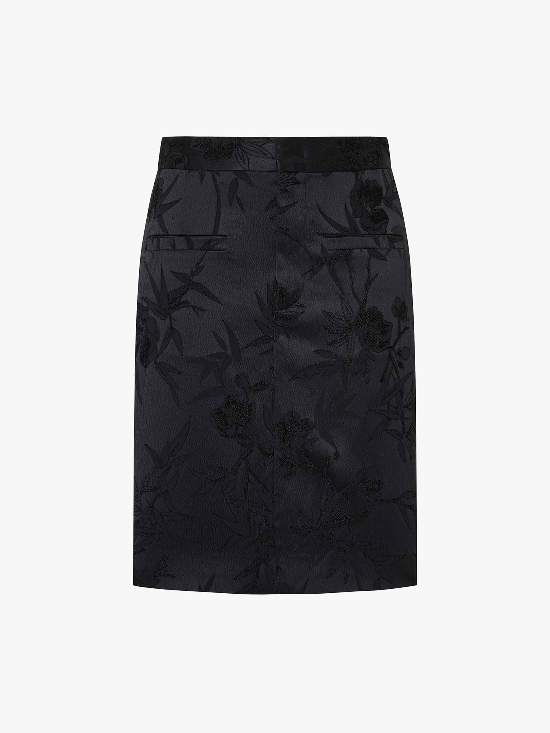 Jacquard Detail Slit Skirt - Image 5