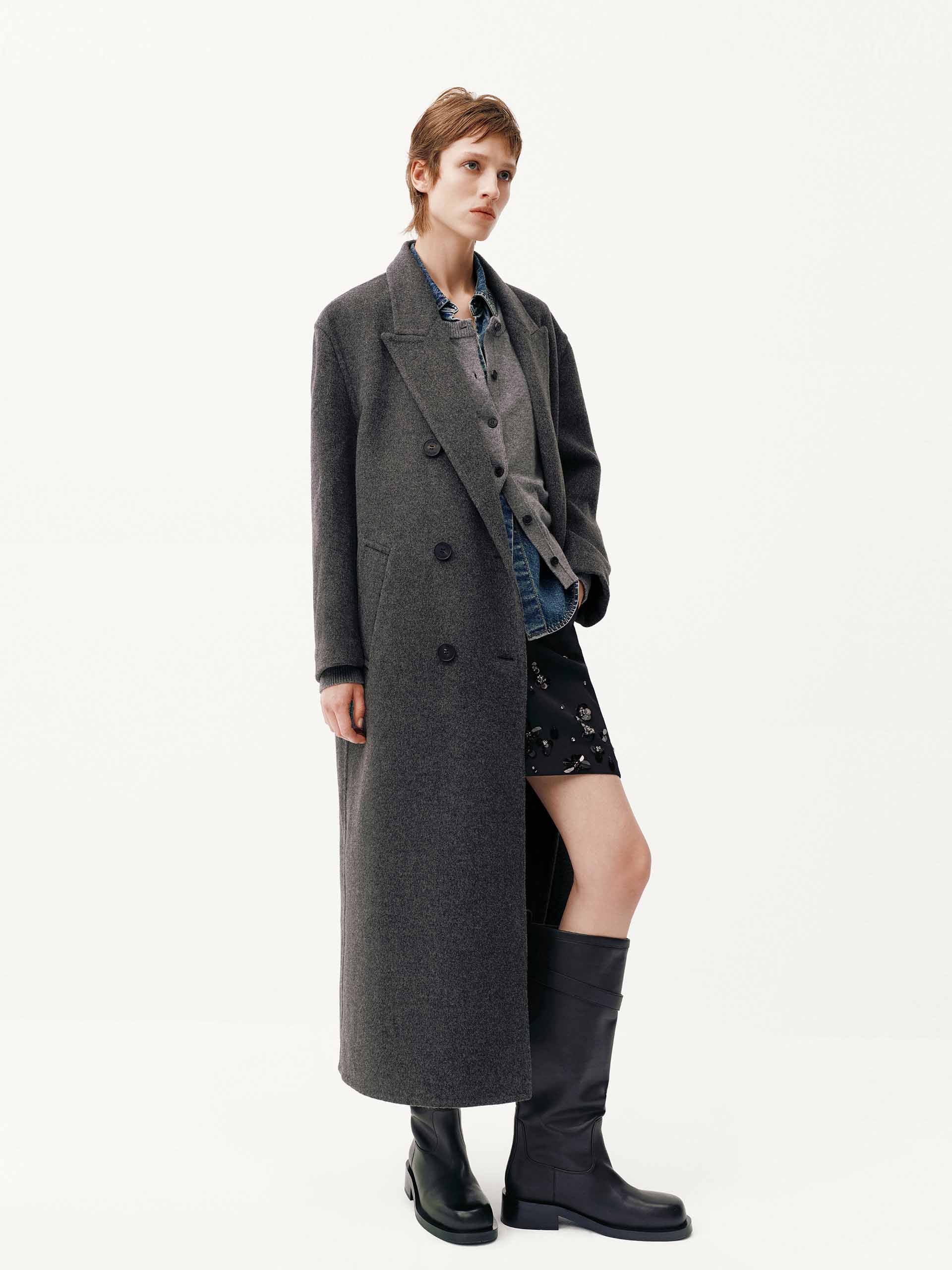 Longline Wool Coat - Image 10