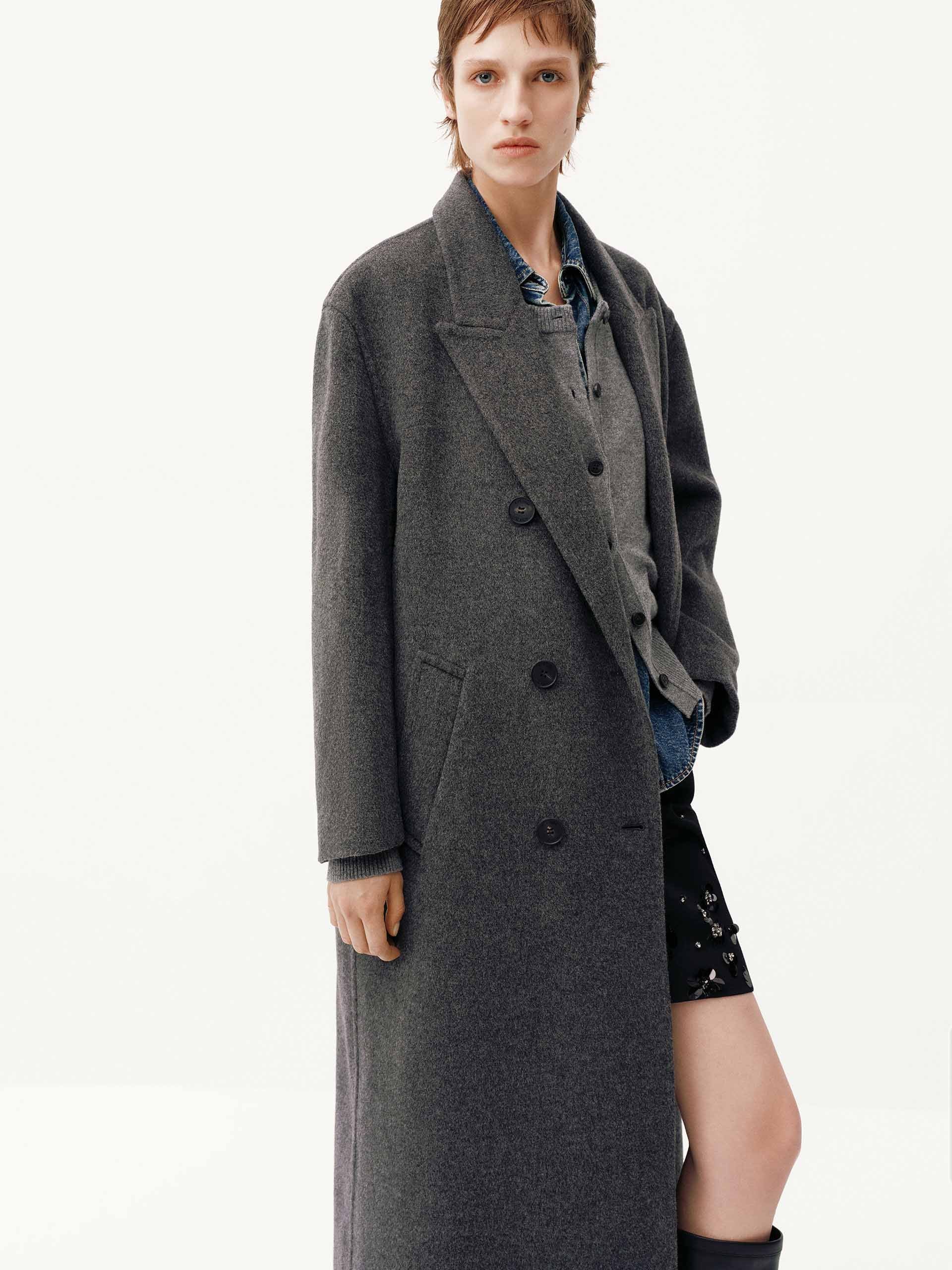 Longline Wool Coat - Image 14