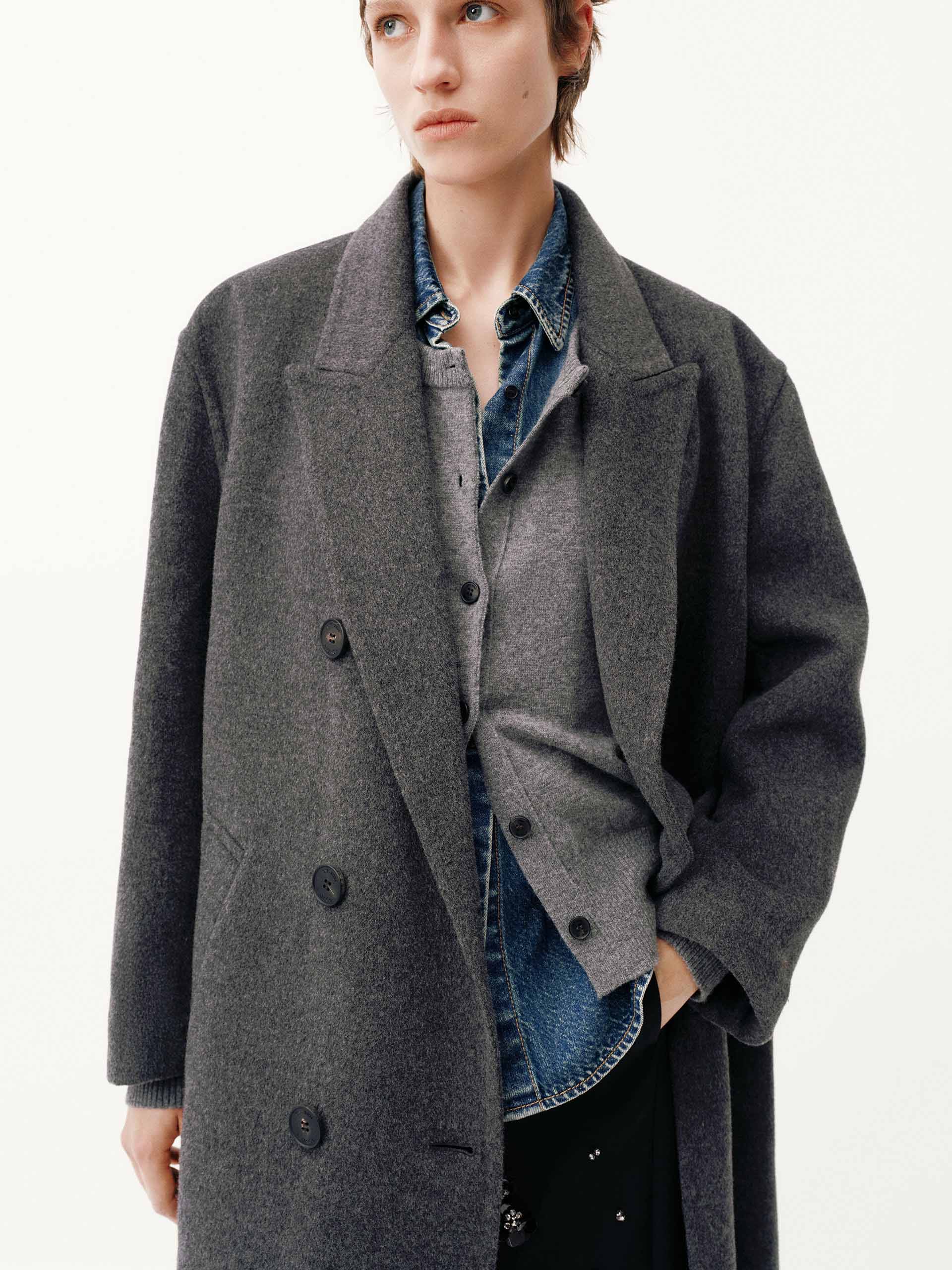 Longline Wool Coat - Image 15