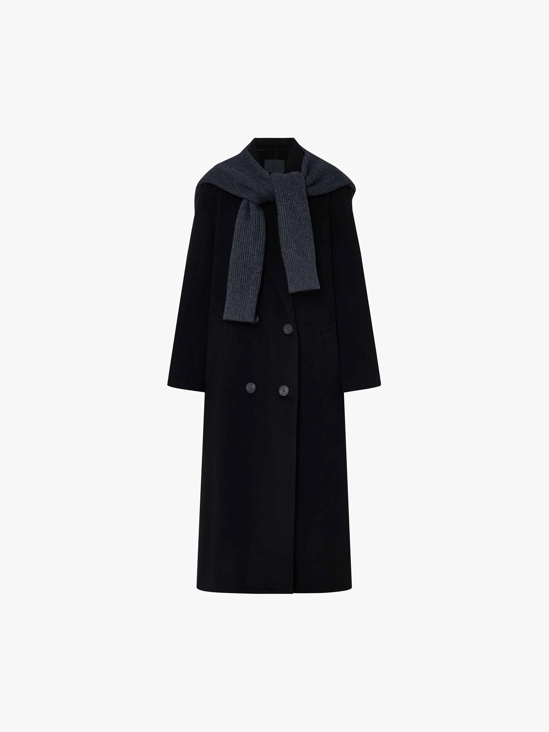 Longline Wool Coat - Image 20