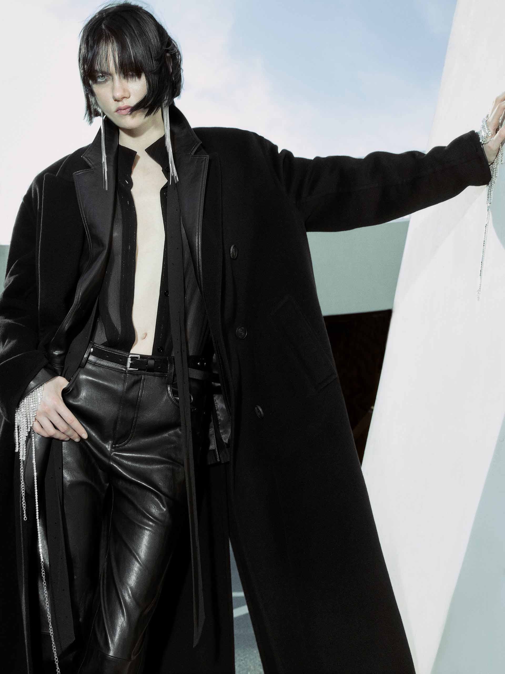 Longline Wool Coat - Image 21