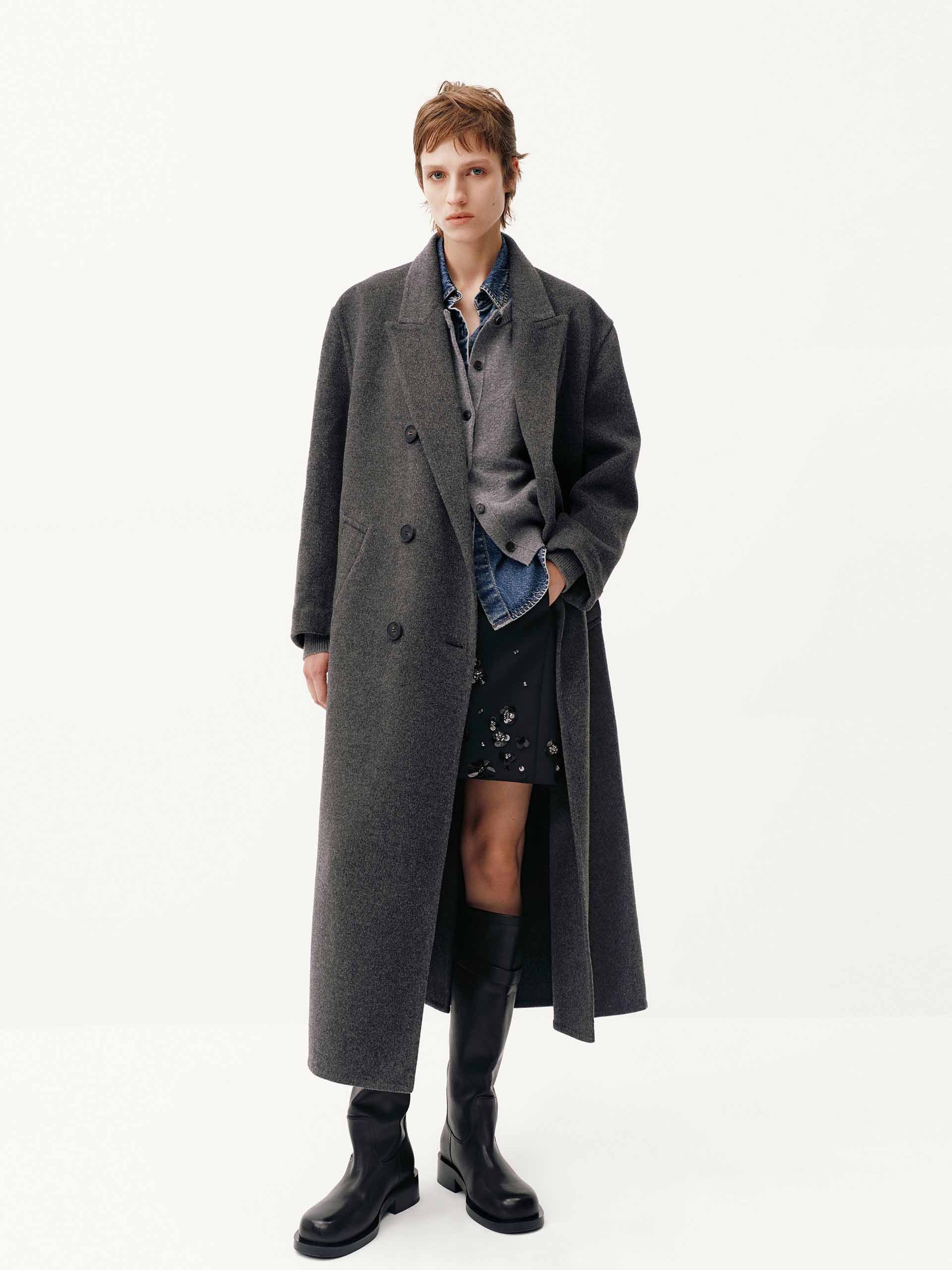 Longline Wool Coat - Image 8