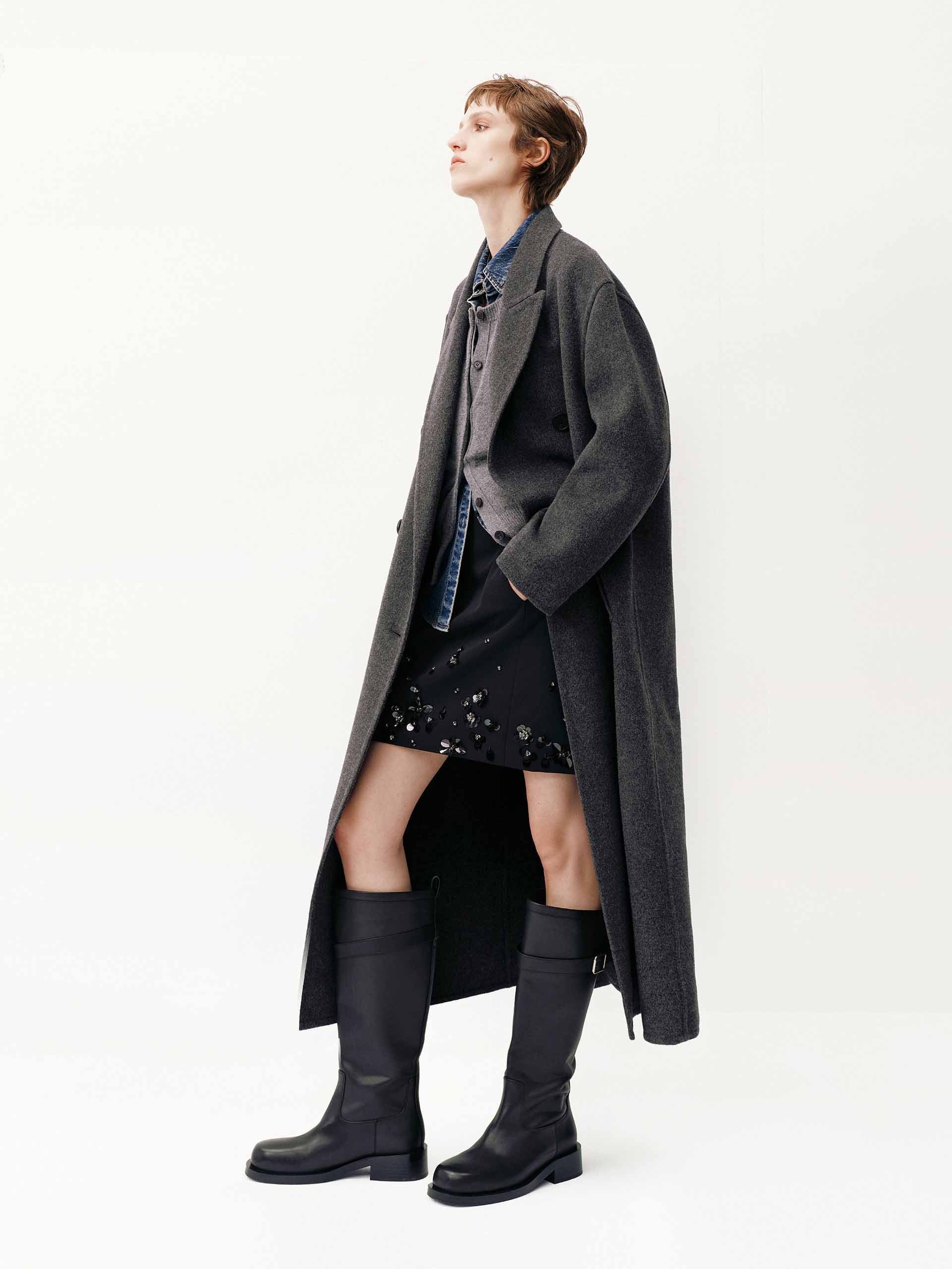 Longline Wool Coat - Image 9
