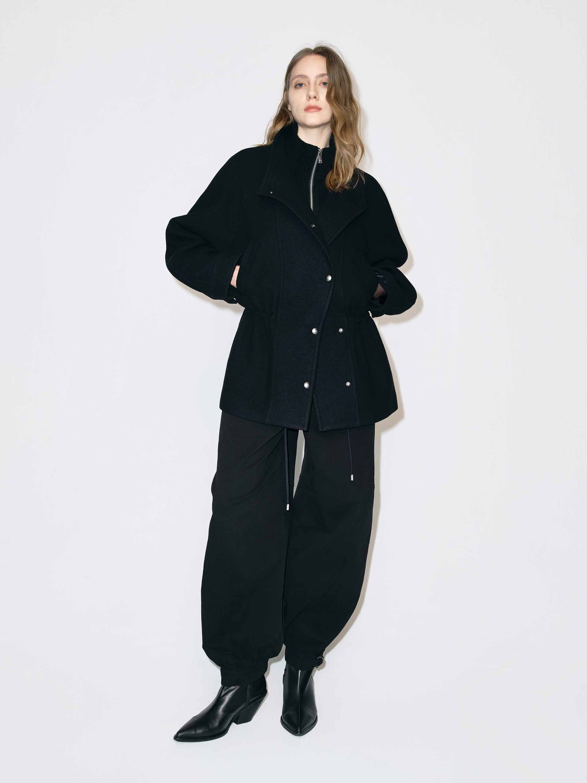Knitted Paneled Wool Coat - Image 8