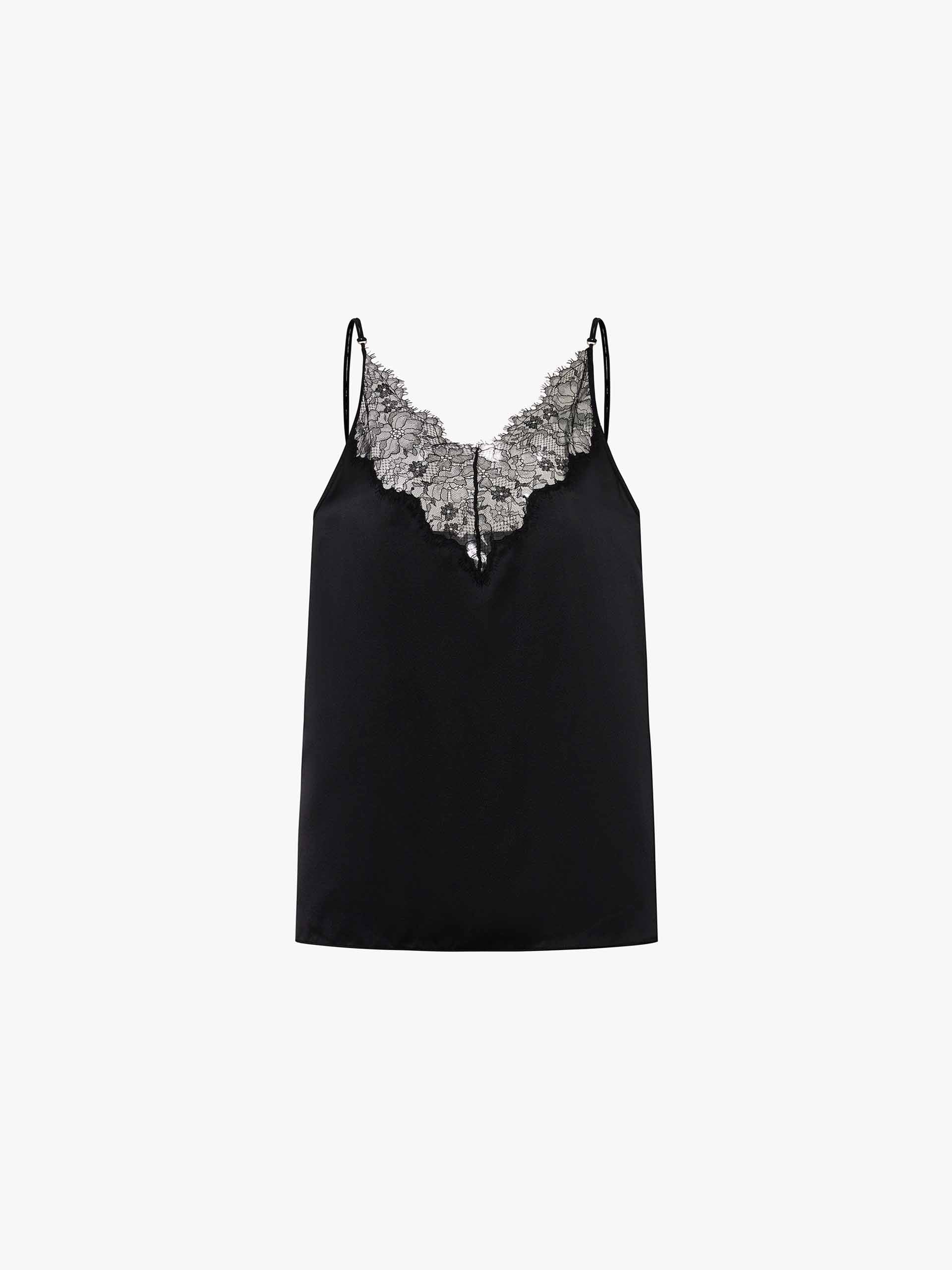 Lace Collar Silk Cami Top - Image 5