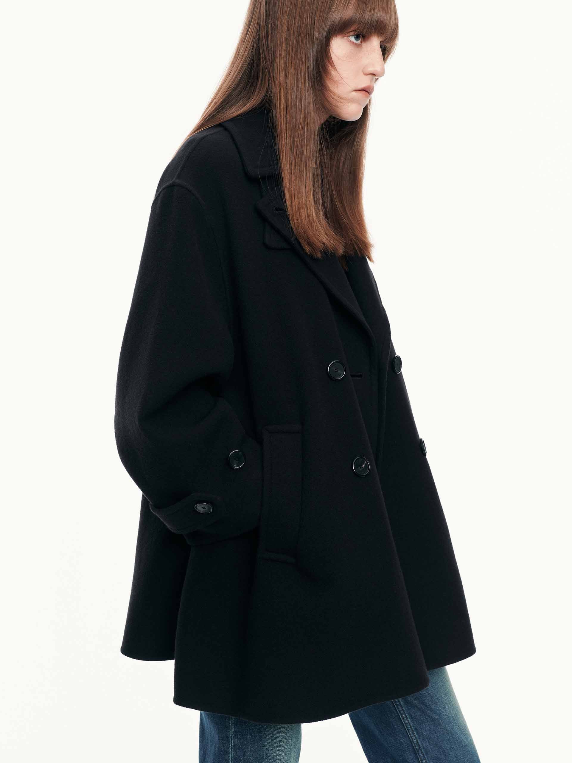 Lapel Double Breasted Coat - Image 3