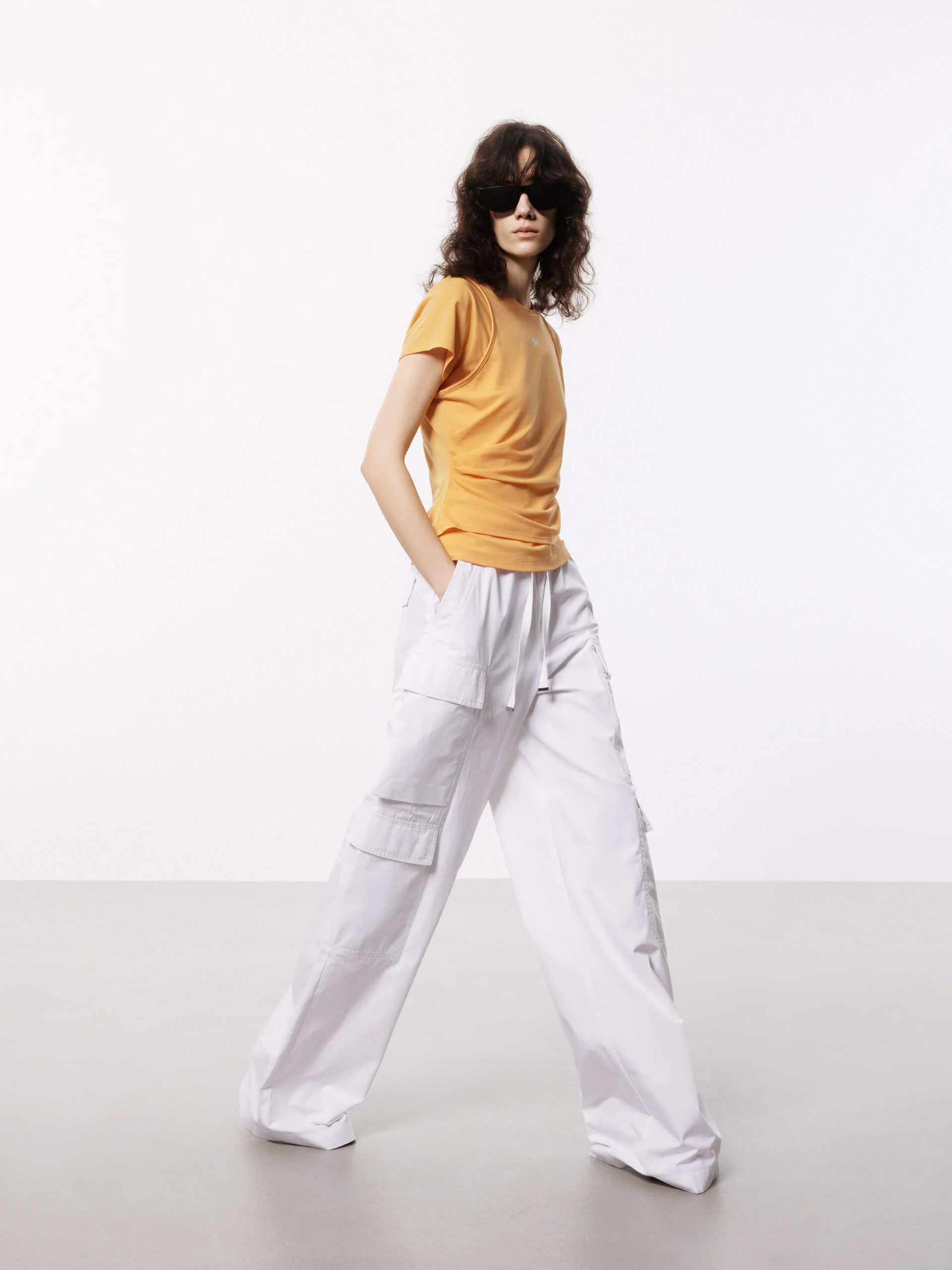 Layered Detail Cotton T-shirt - Image 18
