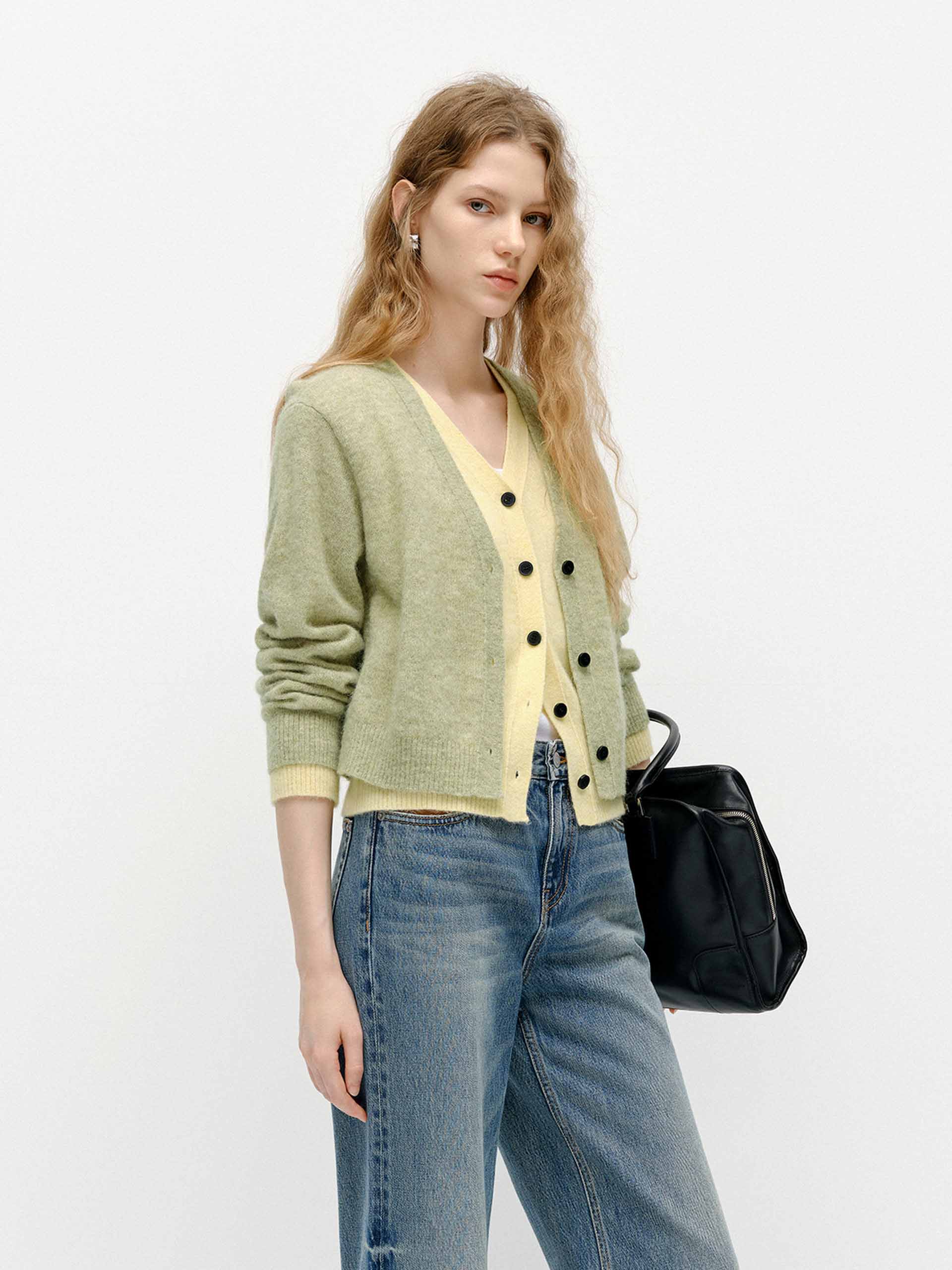 Layered Detail Cropped Cardigan - Image 15