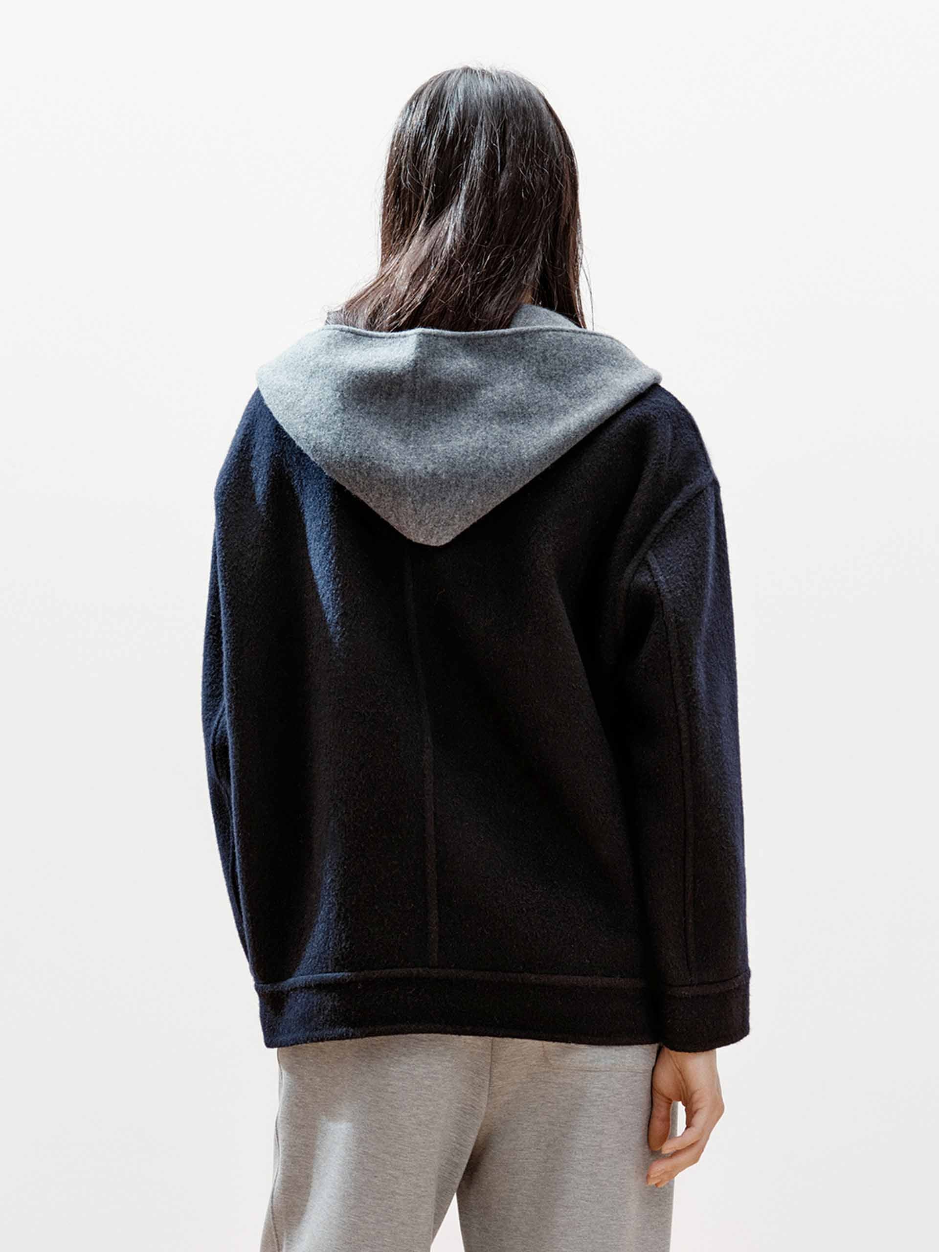 Layered Detail Wool Blend Coat - Image 6