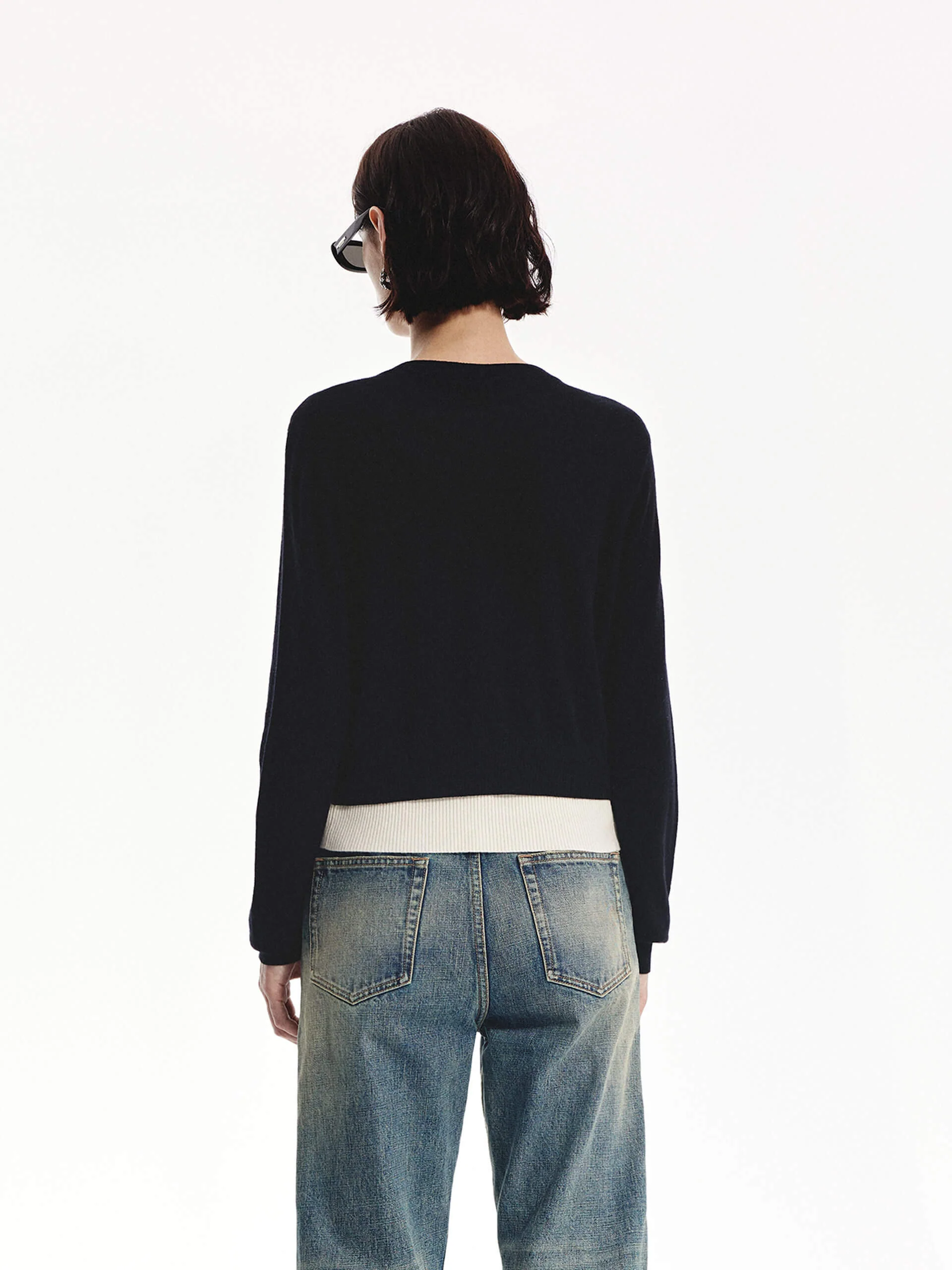 Layered Detail Wool Cardigan - Image 20