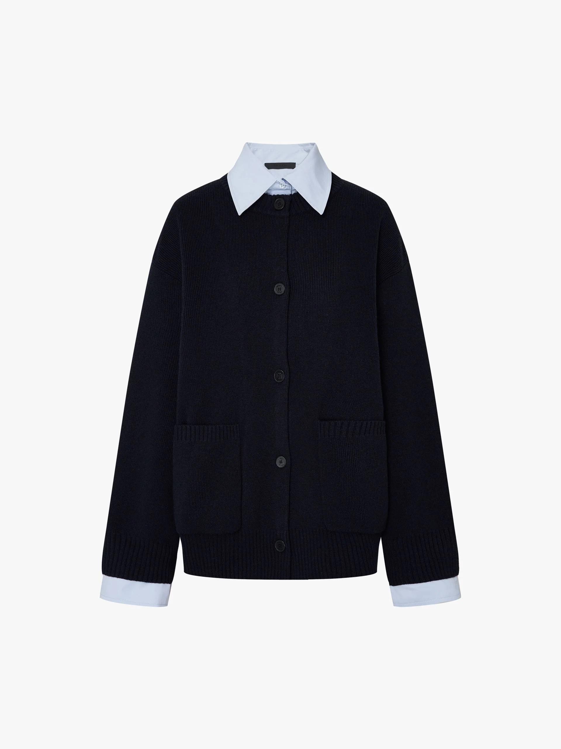 Layered Trim Knit Cardigan - Image 5