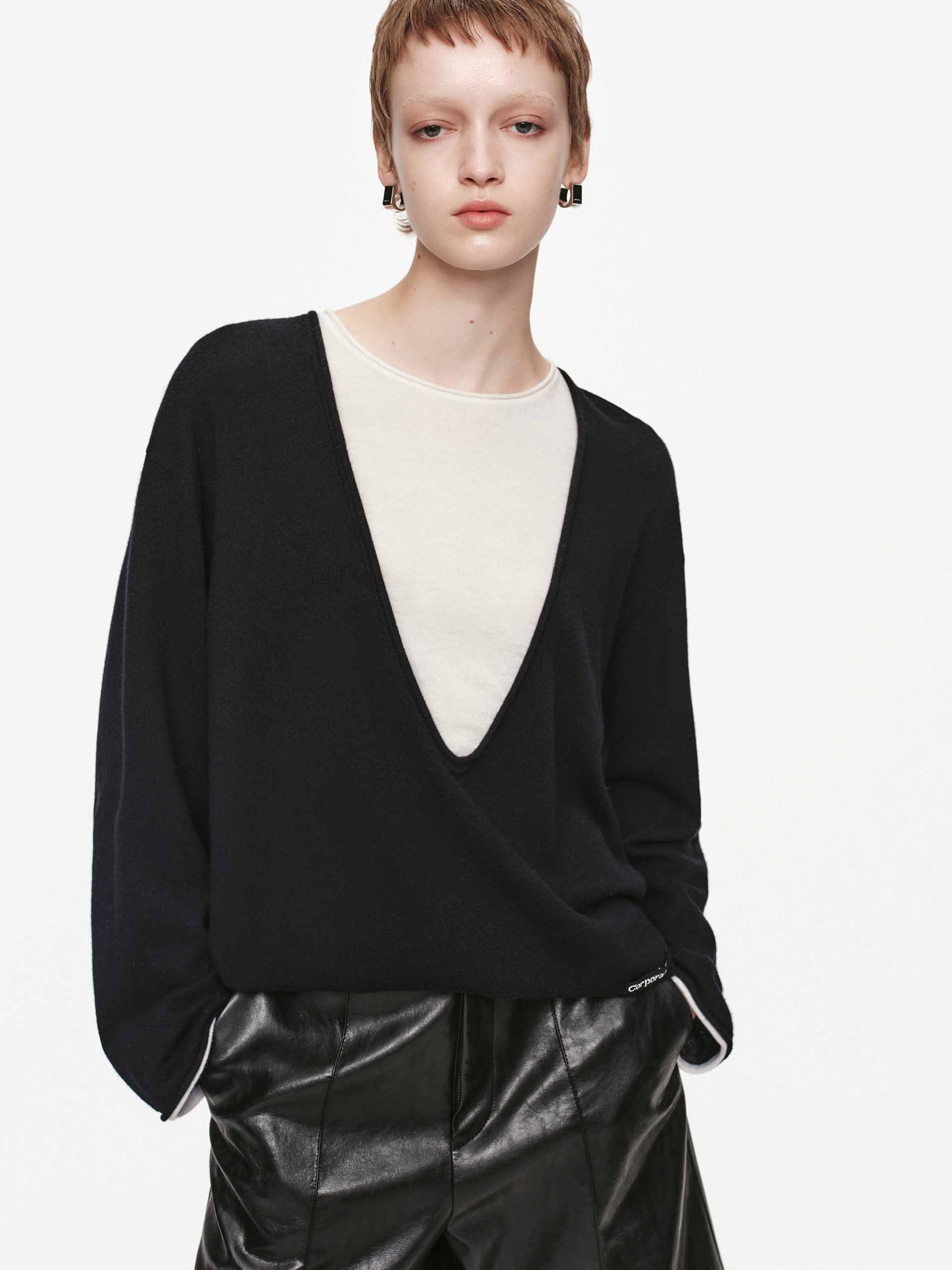 Layered Wool Blend Sweater - Image 7
