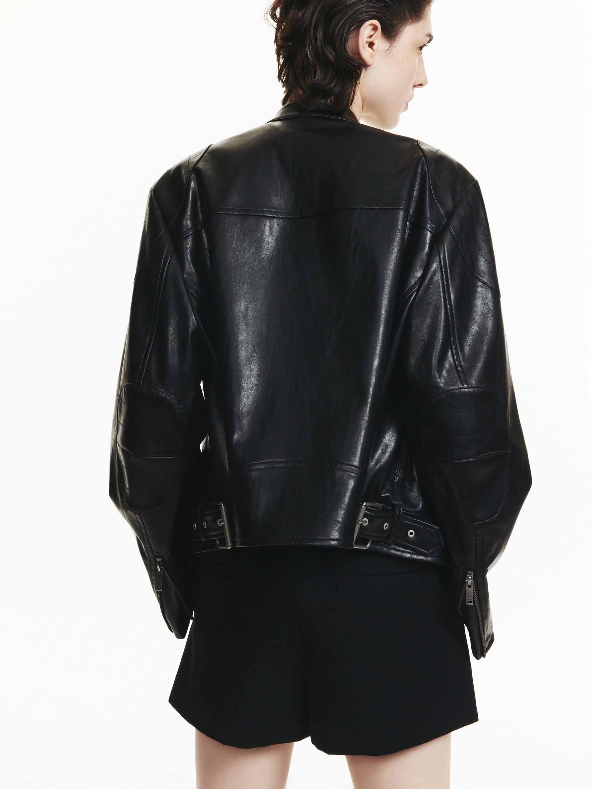 Leather Bomber Jacket - Image 3