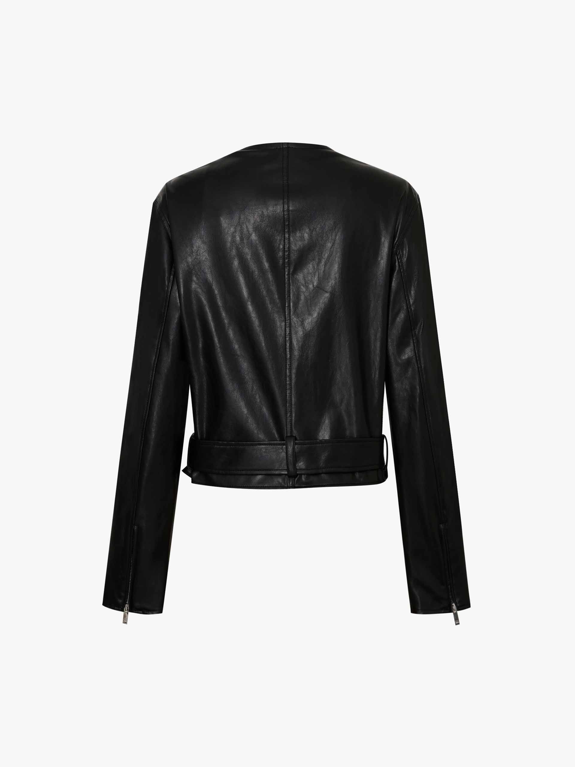 Faux Leather Moto Jacket - Image 9