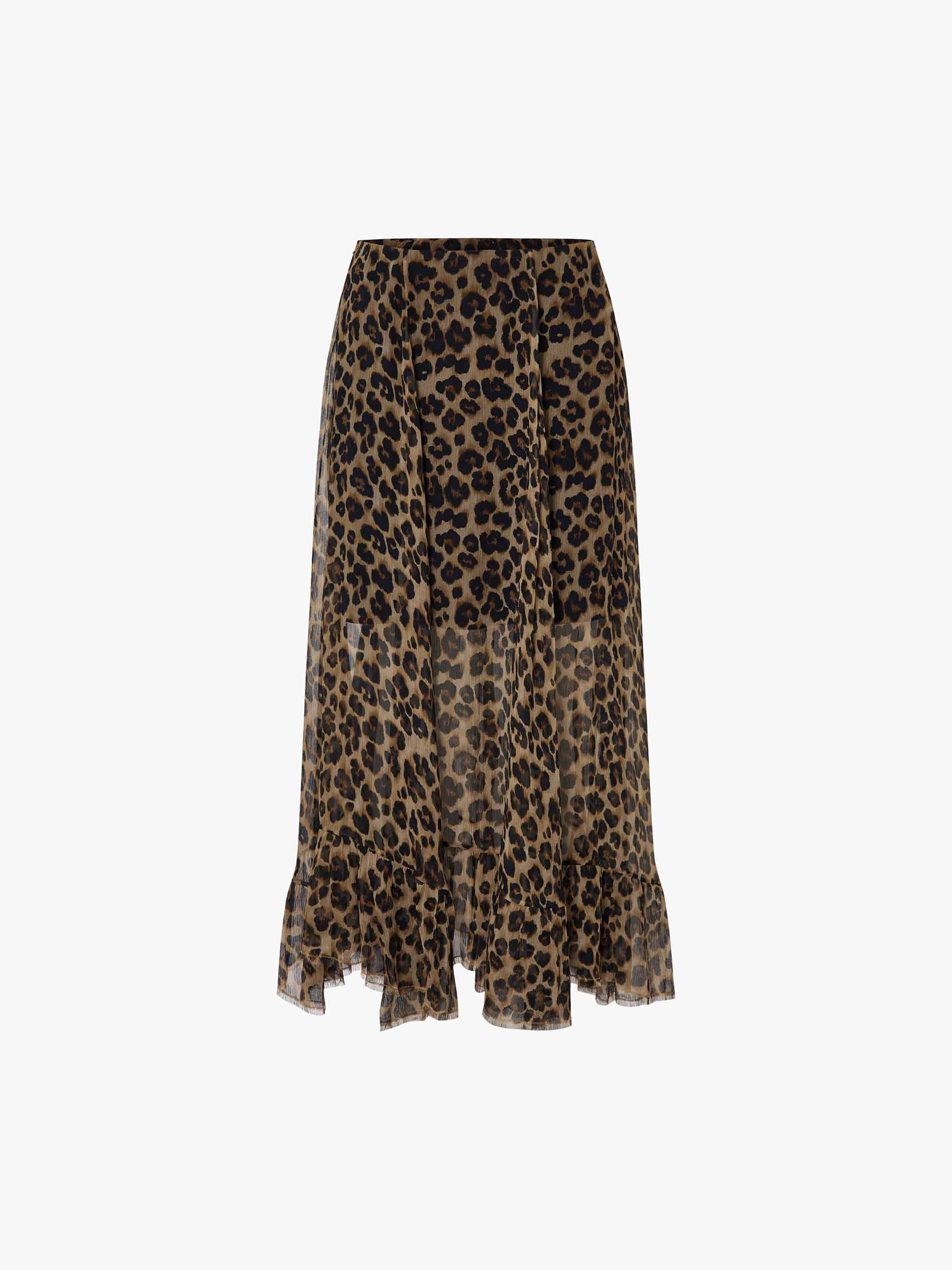 Leopard Print Pure Silk Skirt - Image 5