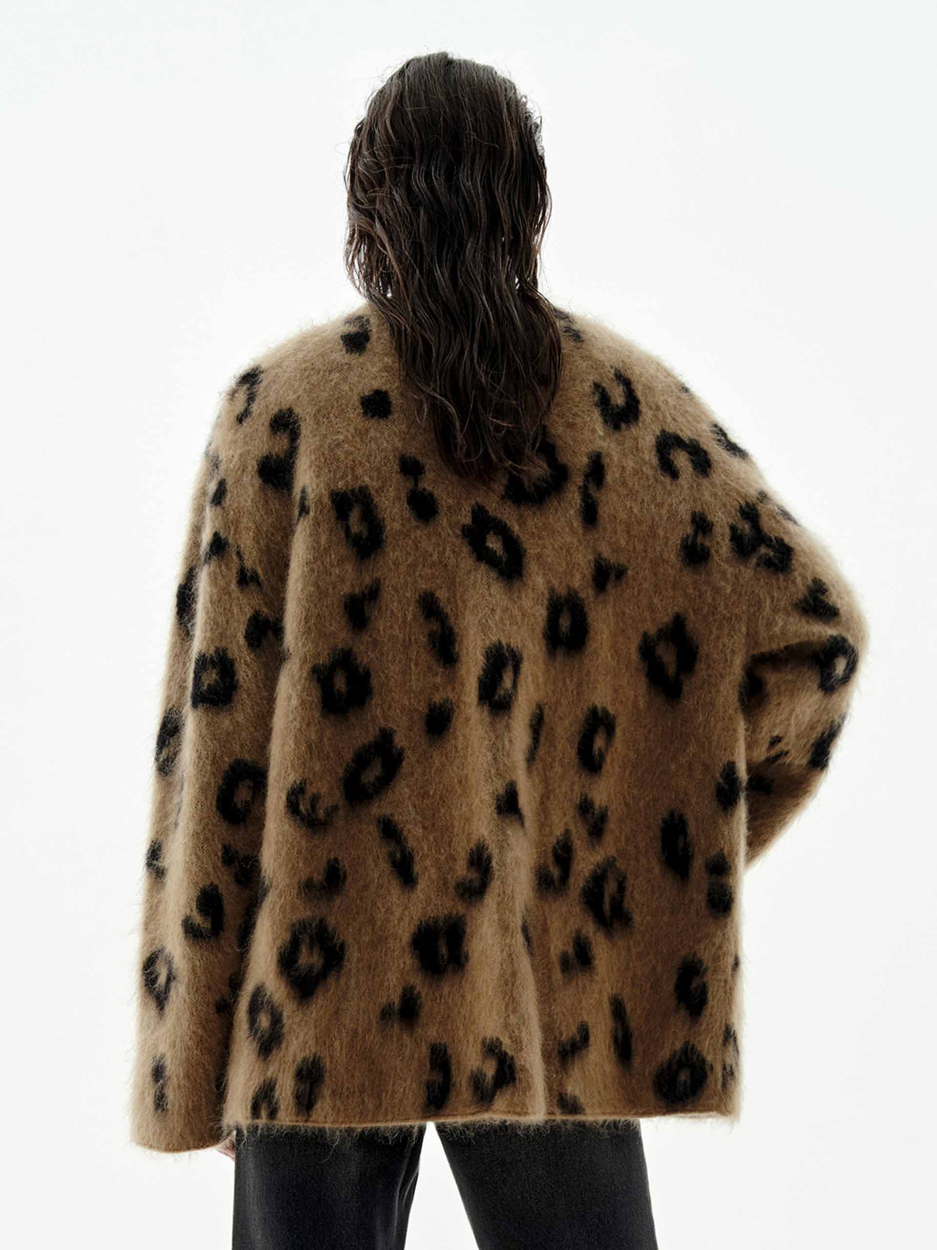 Leopard Print Relaxed Cardigan - Image 6