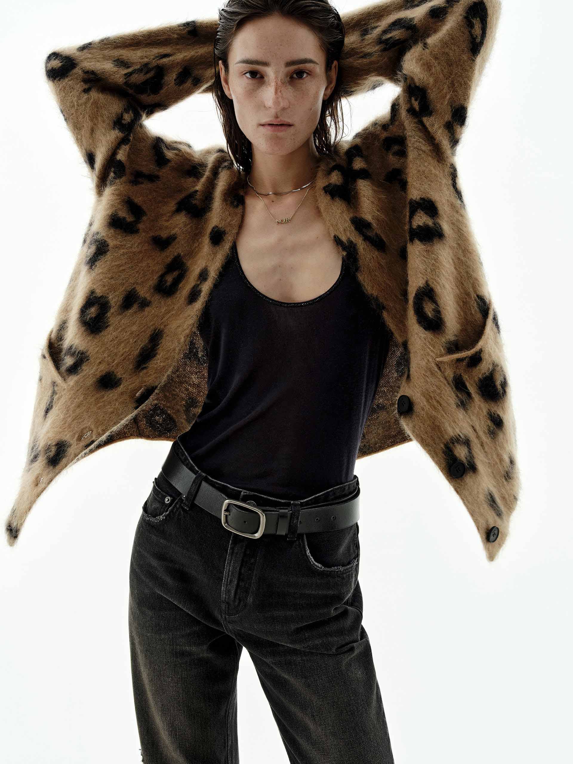 Leopard Print Relaxed Cardigan - Image 7