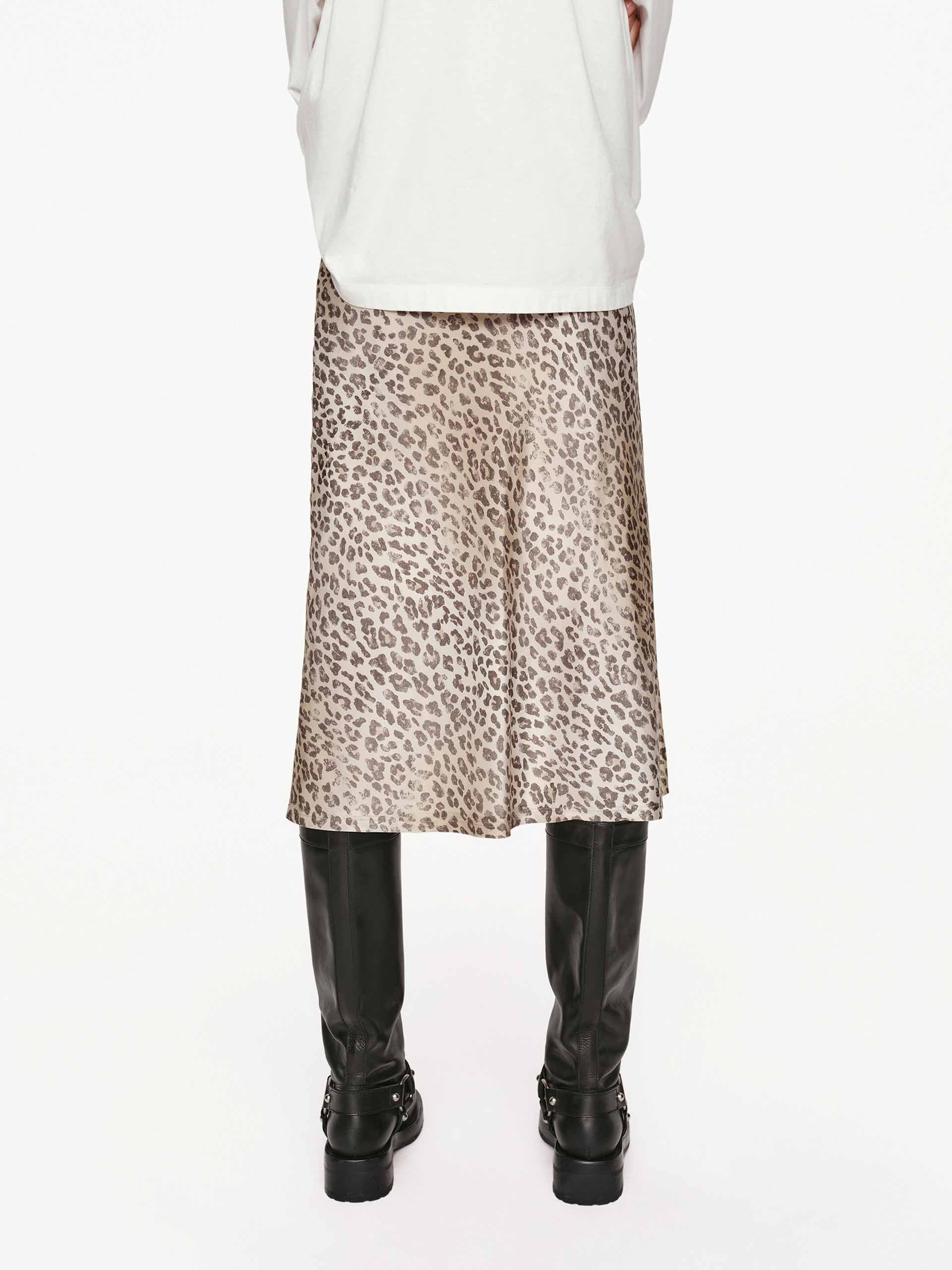 Leopard Print Silk Skirt - Image 6