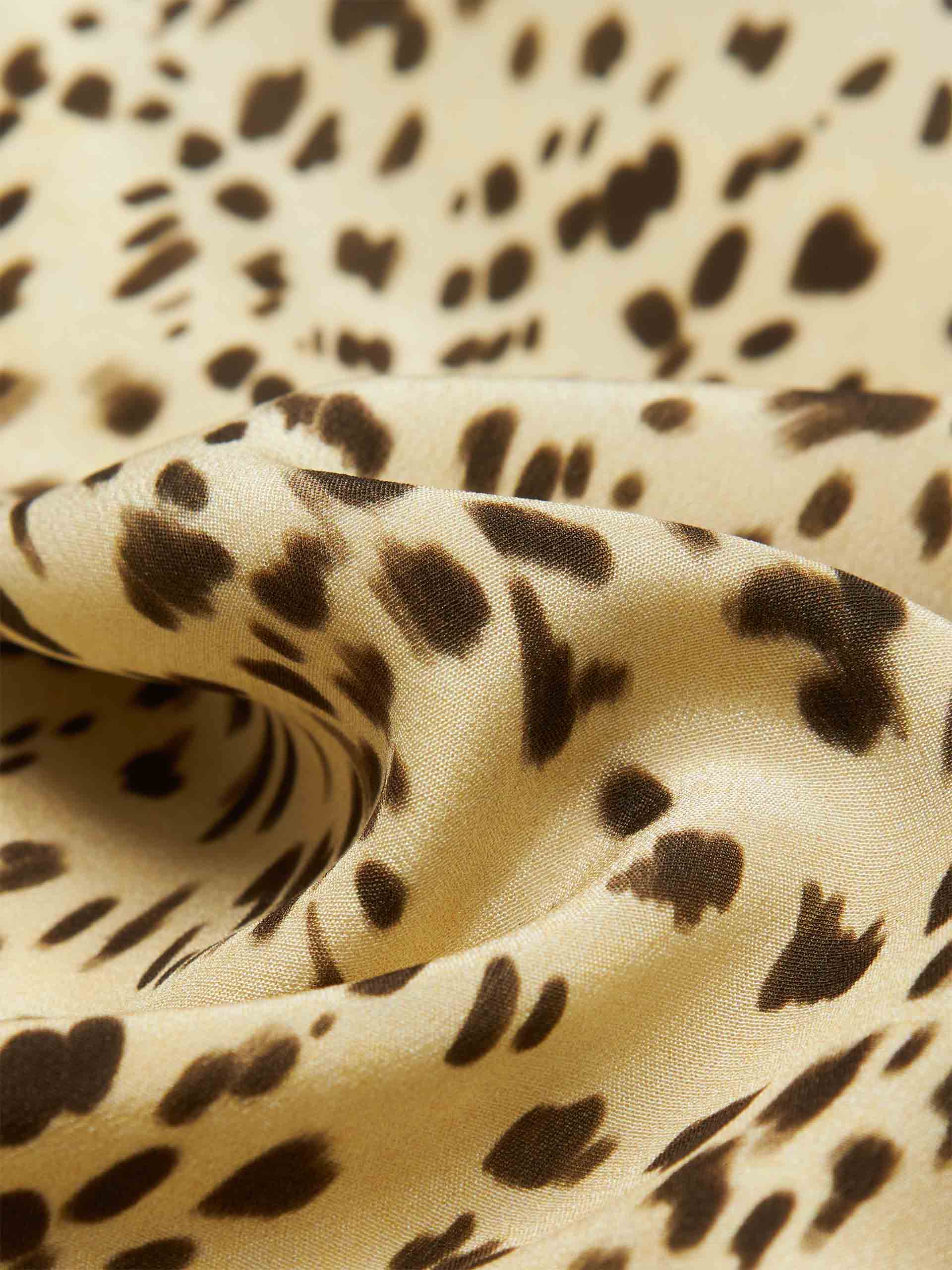 Leopard Print Silk Skirt - Image 4