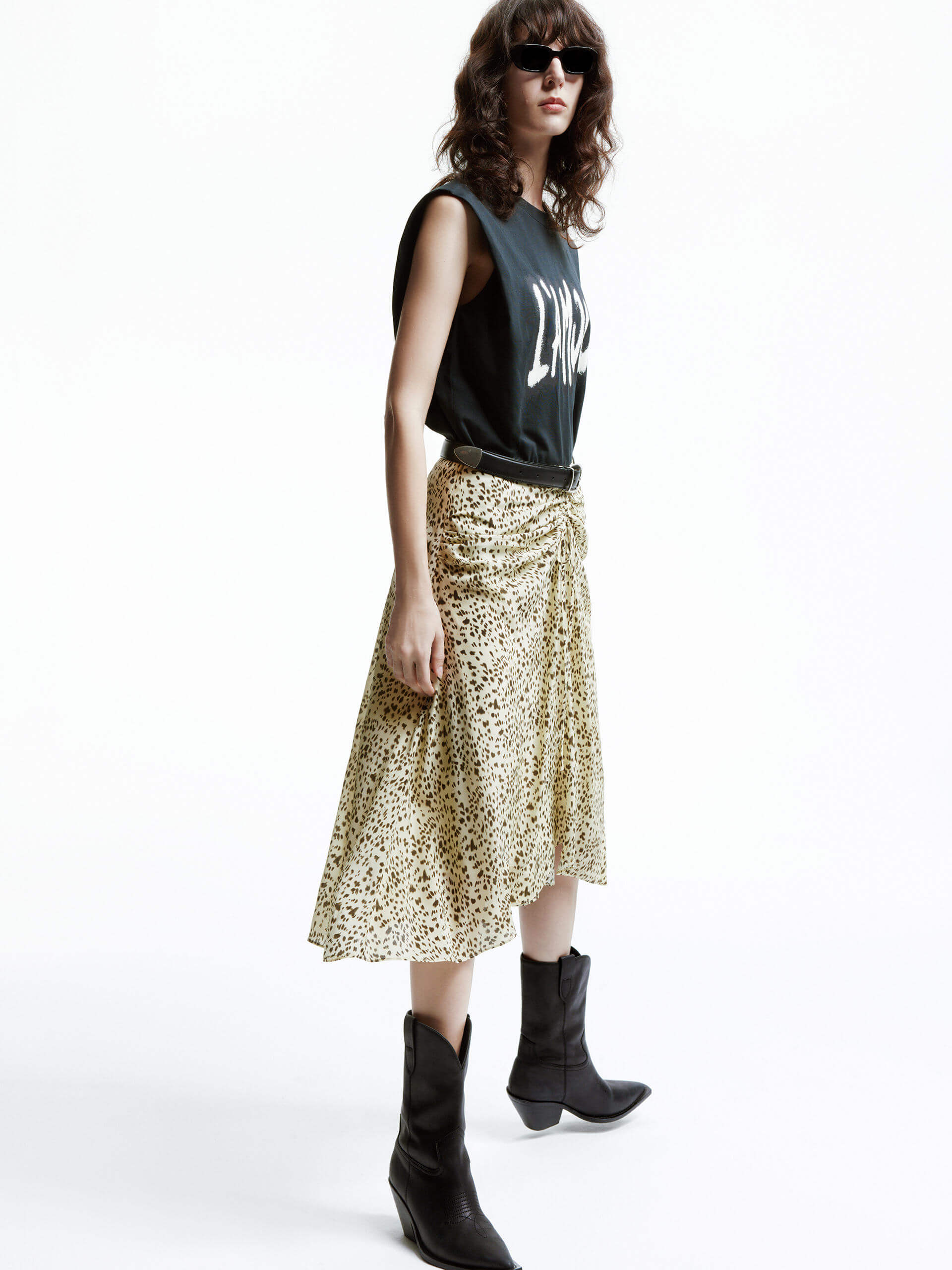 Leopard Print Silk Skirt - Image 7