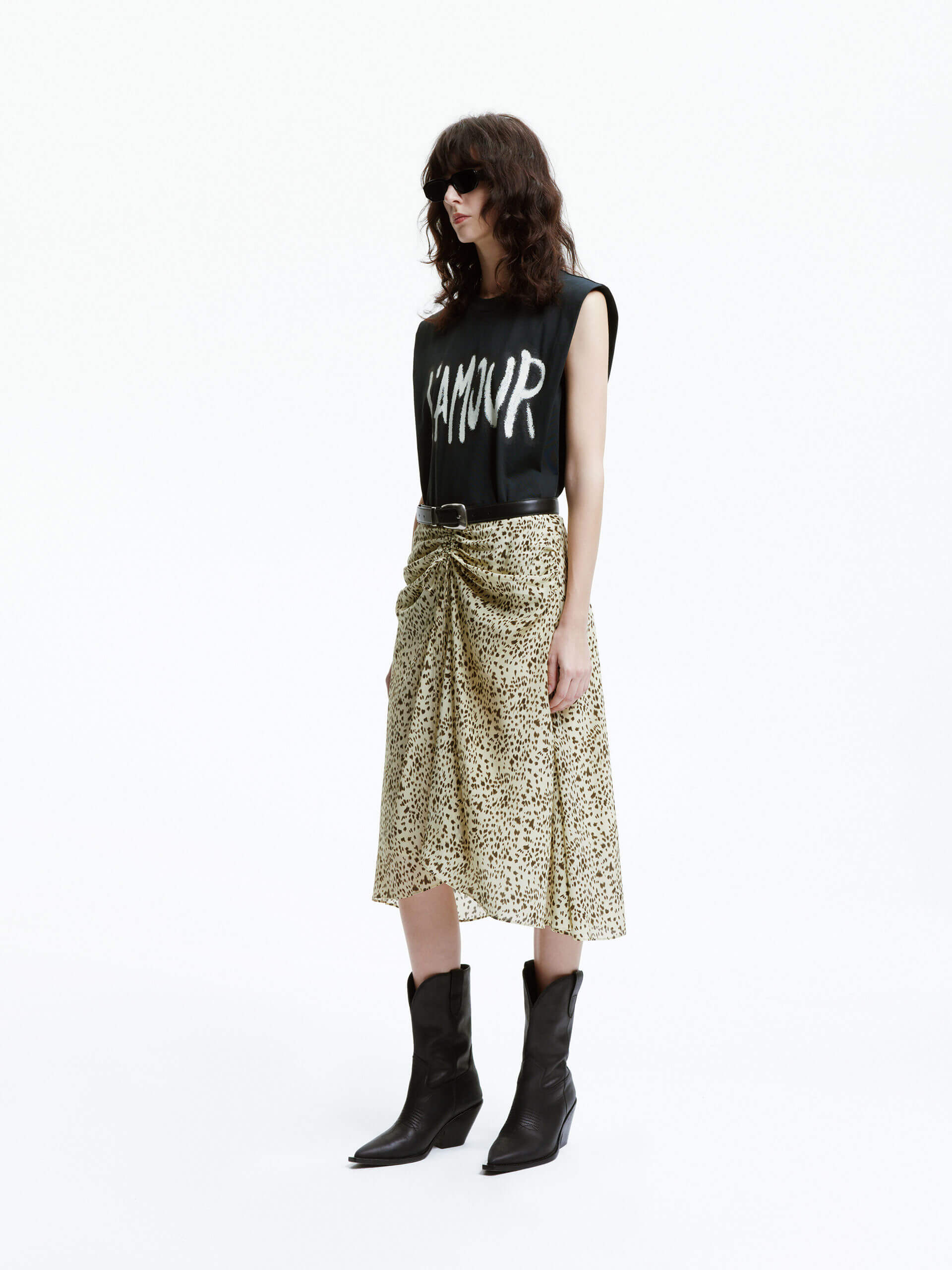 Leopard Print Silk Skirt - Image 8